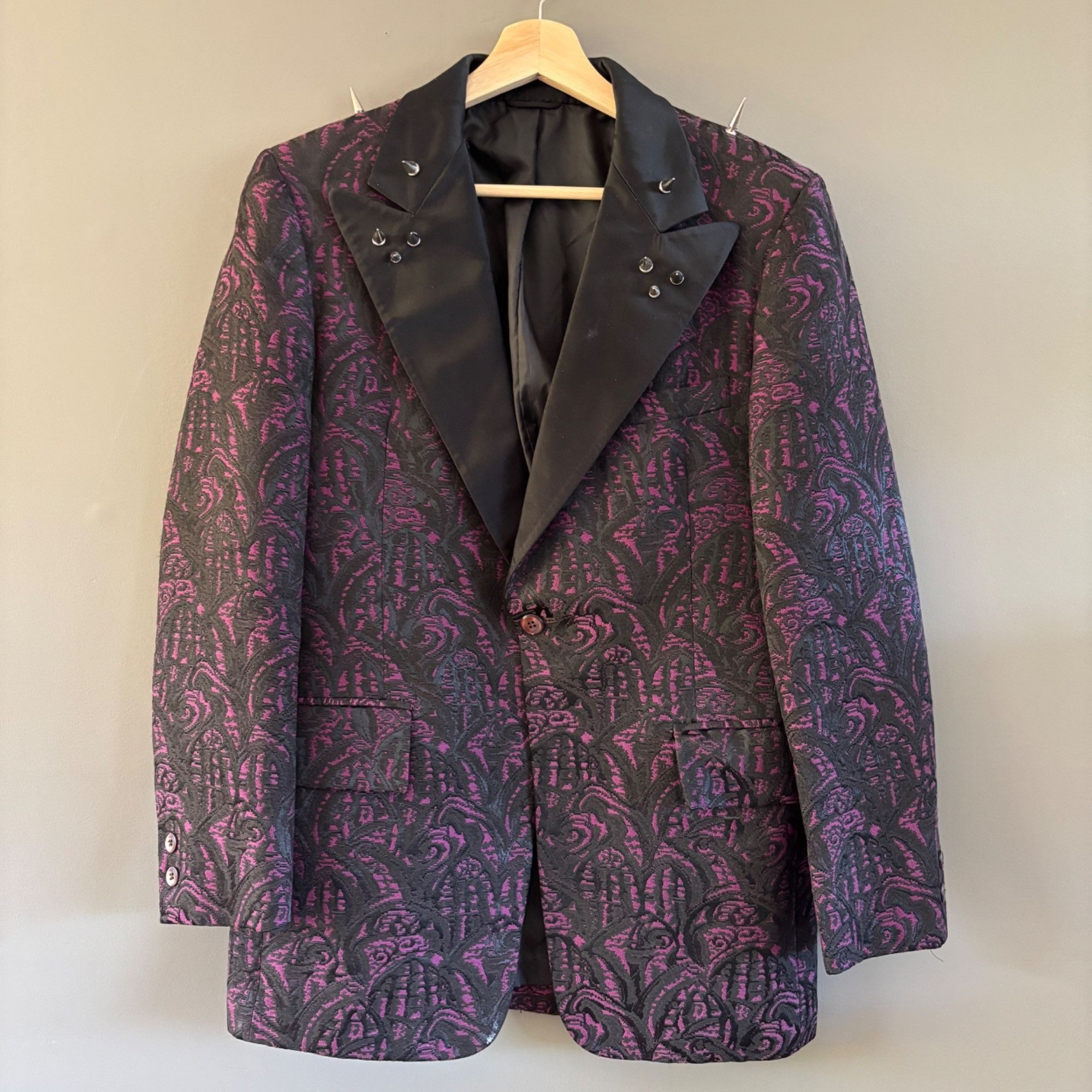 After Six Vintage 70s After Six Rudofker Paisley Brocade Tuxedo Jacket Size 36S - 1 Thumbnail