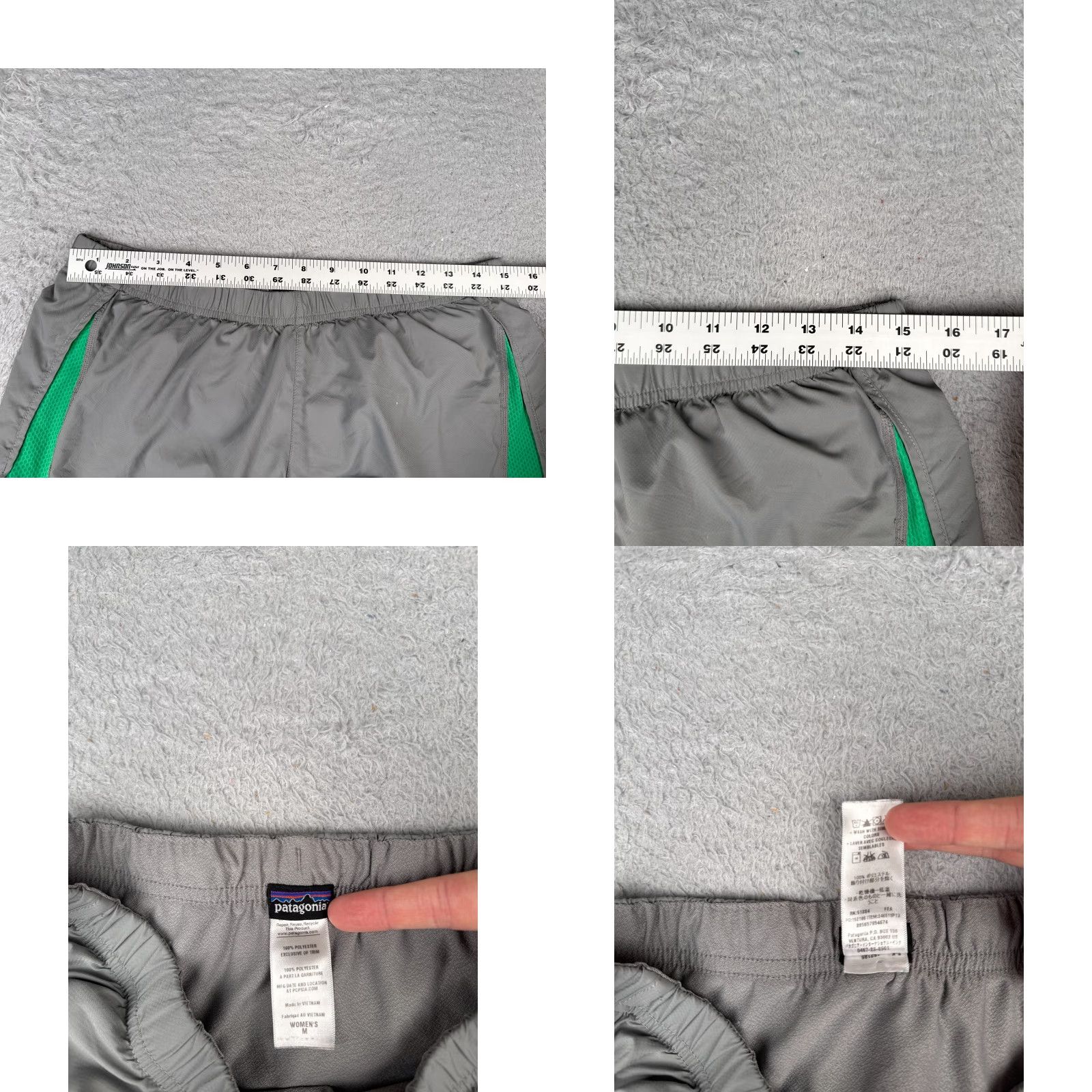 Patagonia Patagonia Shorts Women Medium Gray Green Strider Shorts 100% Polyester Run 24651 Size 32" / US 10 / IT 46 - 8 Thumbnail