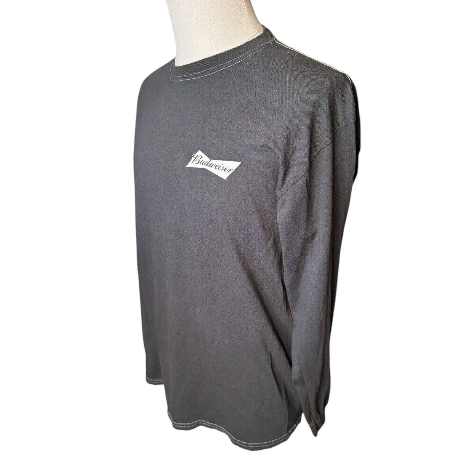 Urban Outfitters Urban Outfitters NEW Budweiser Long Sleeve T-Shirt Gray Size US M / EU 48-50 / 2 - 2 Thumbnail