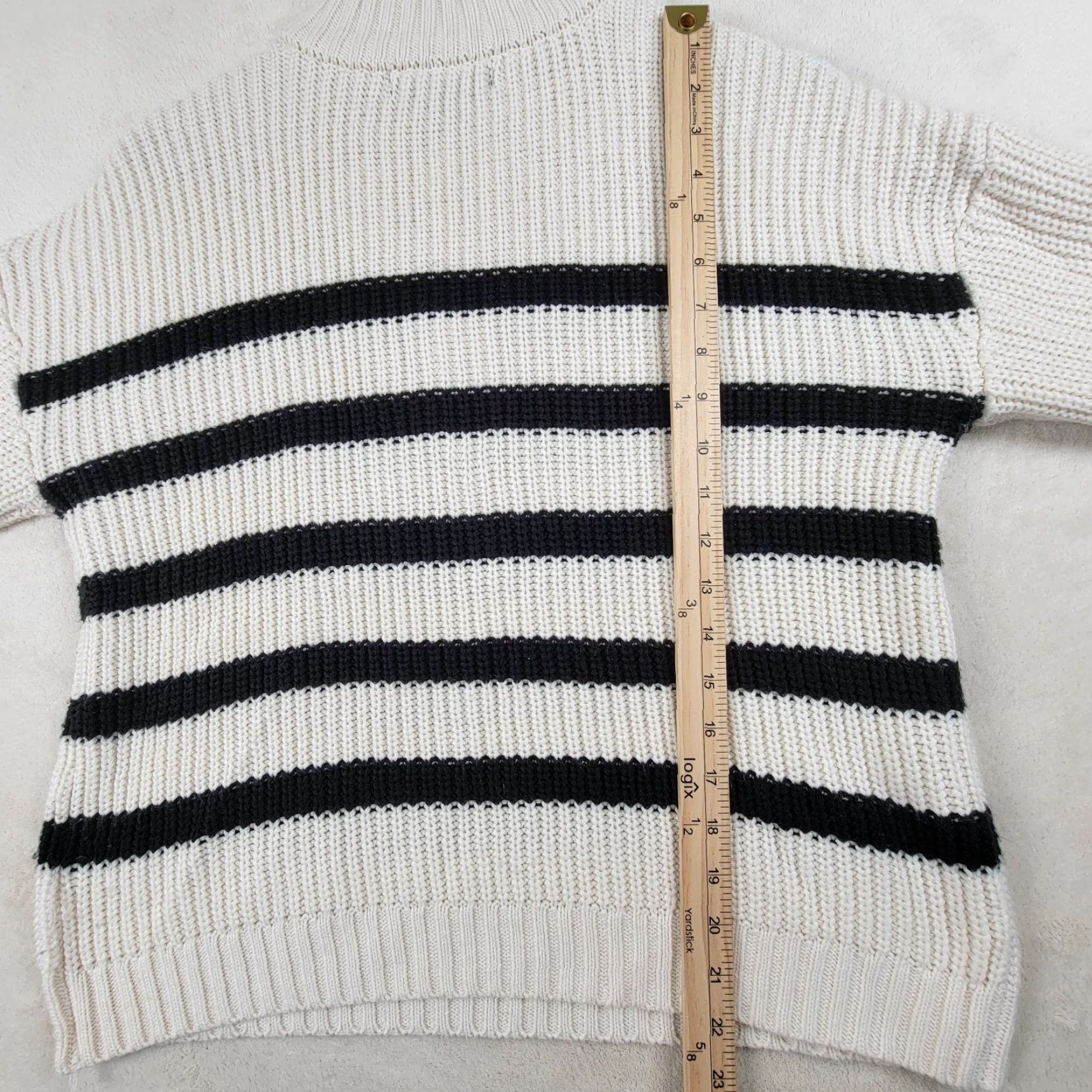 Sanctuary Sanctuary Striped Sweater Knit Women's Size M Black/White Raglan Sleeve Pullover Regular Colorful 1/4 Zip Mens Womens Girls Size M / US 6-8 / IT 42-44 - 4 Thumbnail
