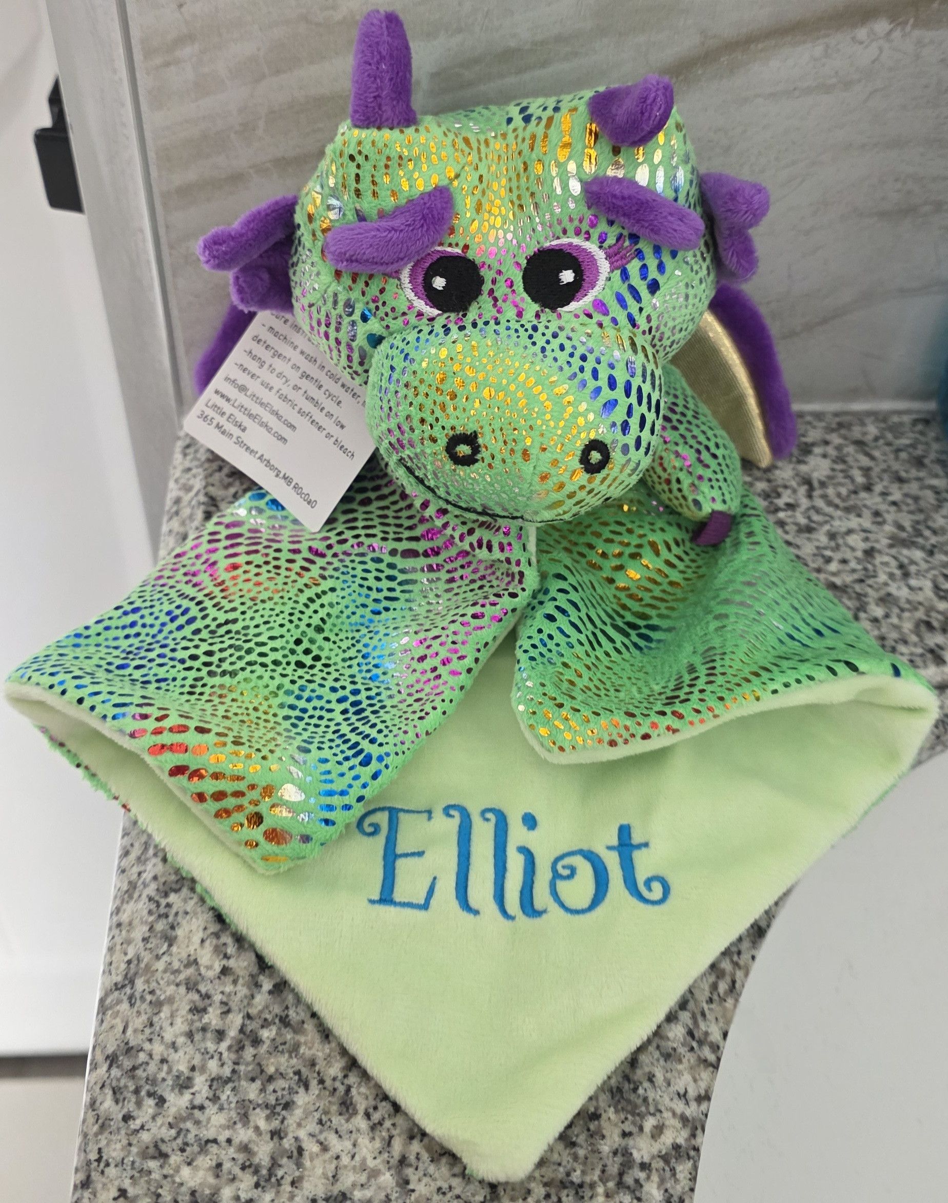 Unknown London NWT Little Elska Dragon Blankie Lovey Elliot Size ONE SIZE - 1 Thumbnail