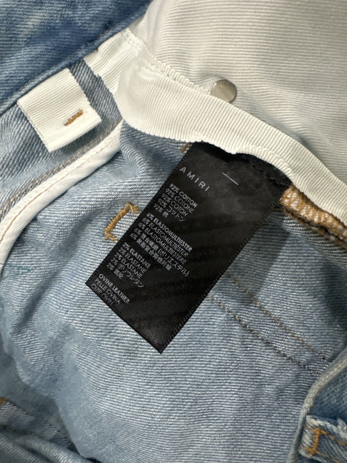 Amiri Amiri Chemist Leather Star Blue Jeans Size US 30 / EU 46 - 8 Thumbnail