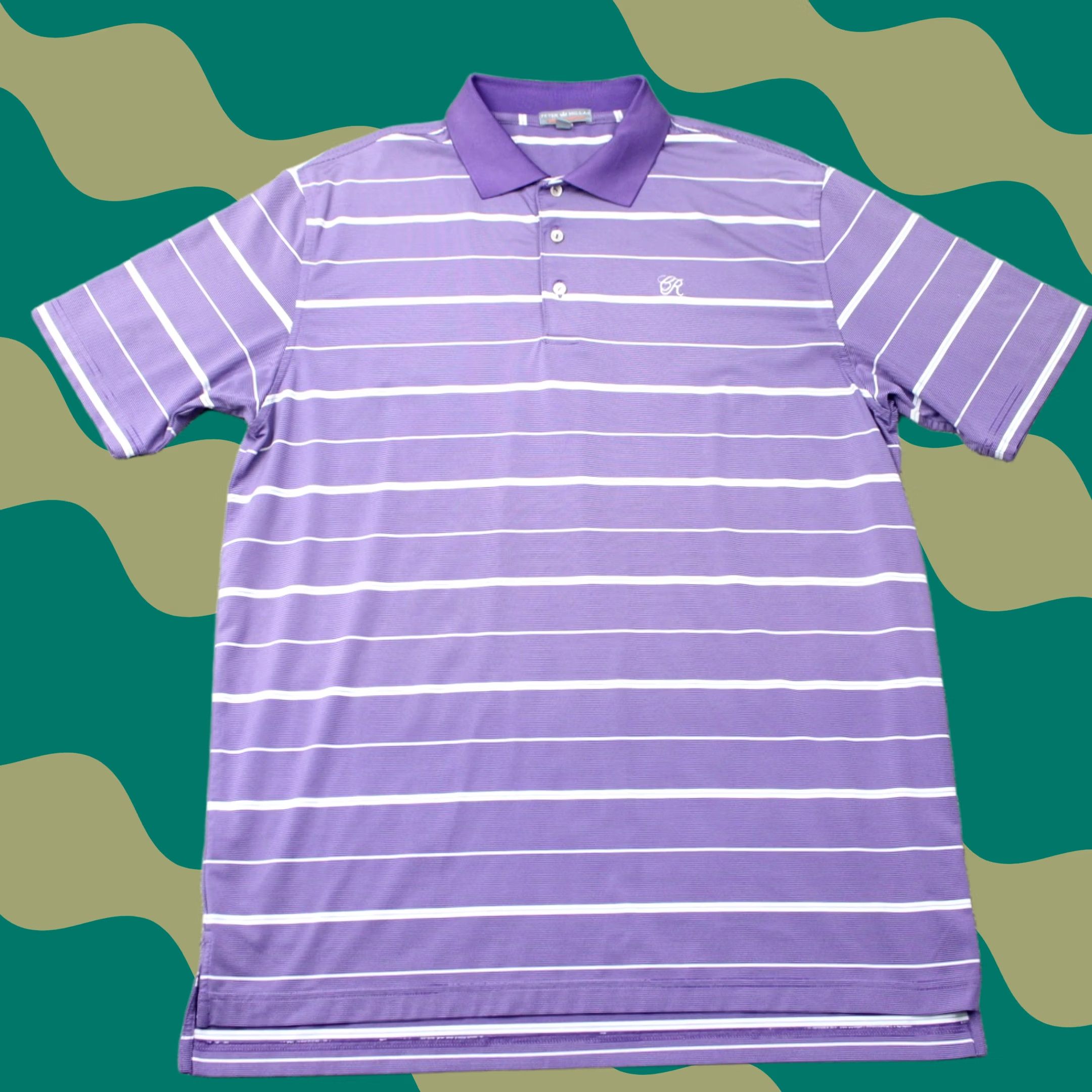 Peter Millar Peter Millar Polo Shirt Mens Large Purple Summer Comfort Golf Short Sleeve Shirt Size US L / EU 52-54 / 3 - 1 Thumbnail