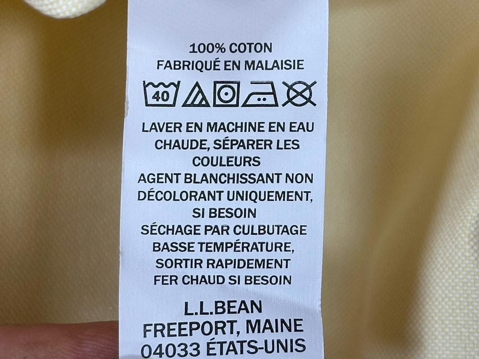 L.L. Bean LL Bean Wrinkle Free Short Sleeve Button Down Yelllow 17 T Size US XL / EU 56 / 4 - 6 Thumbnail