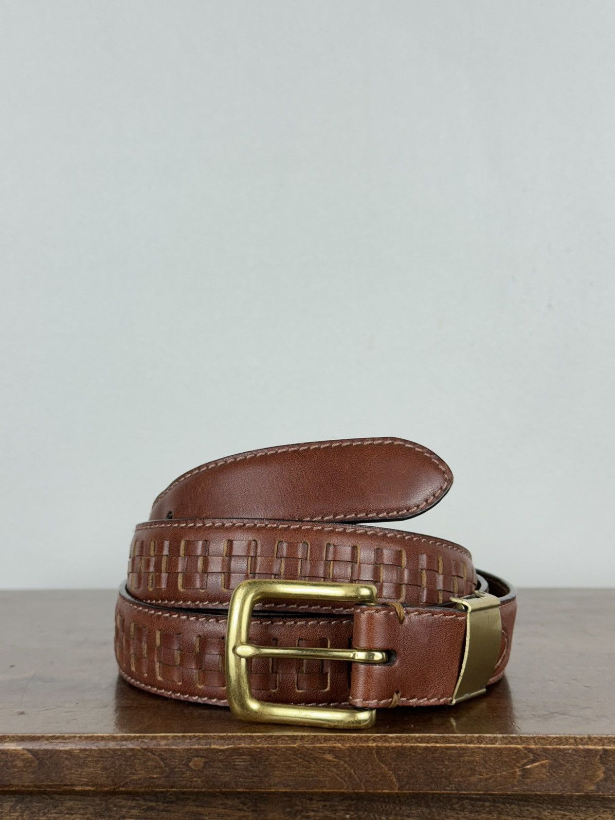 Burberry × Leather Leather belt Burberry y2k original luxury casual item Size ONE SIZE - 1 Thumbnail