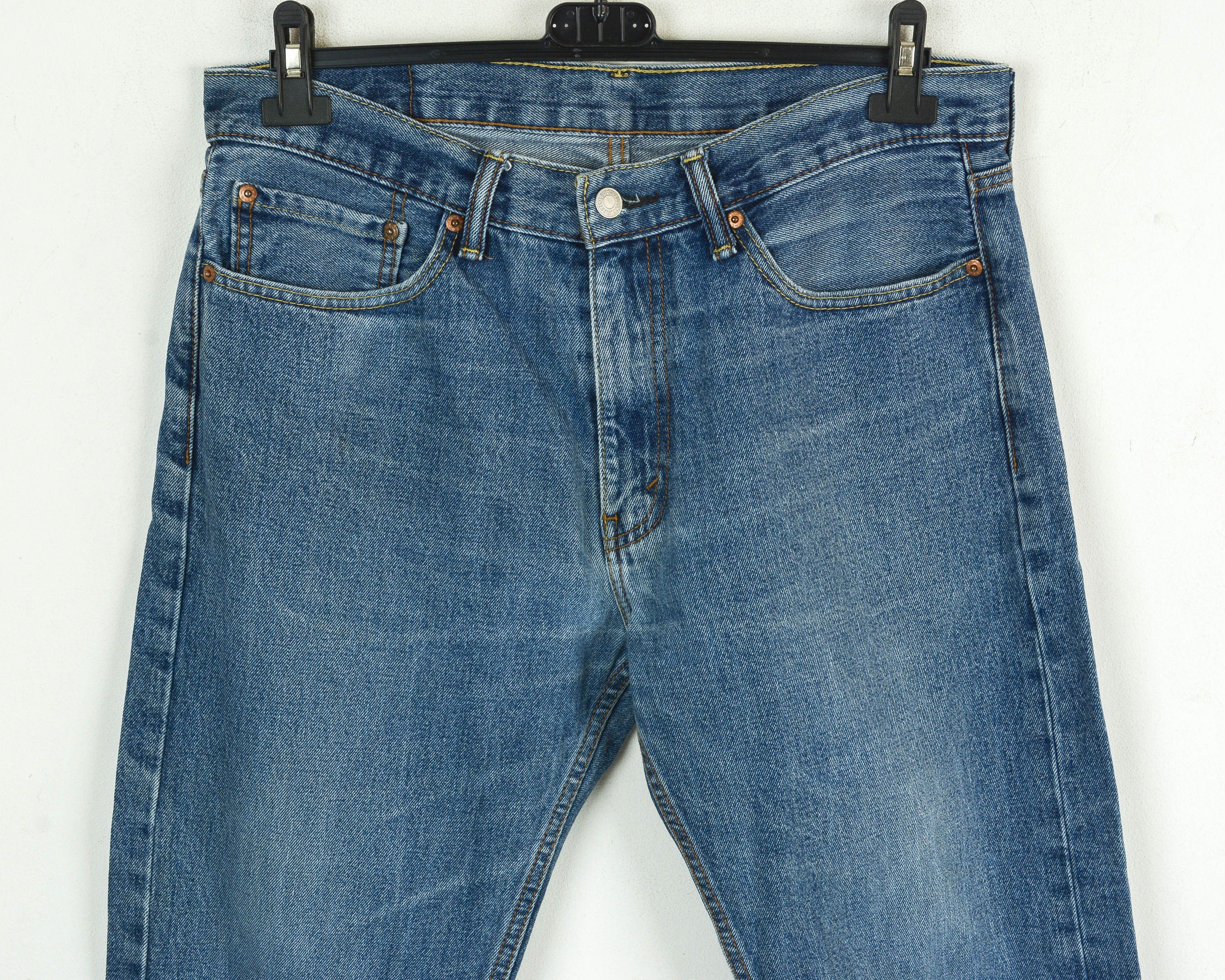 Levi's 505 Men W34 L28 Regular Straight Jeans Denim Pants Trousers Size US 34 / EU 50 - 7 Thumbnail