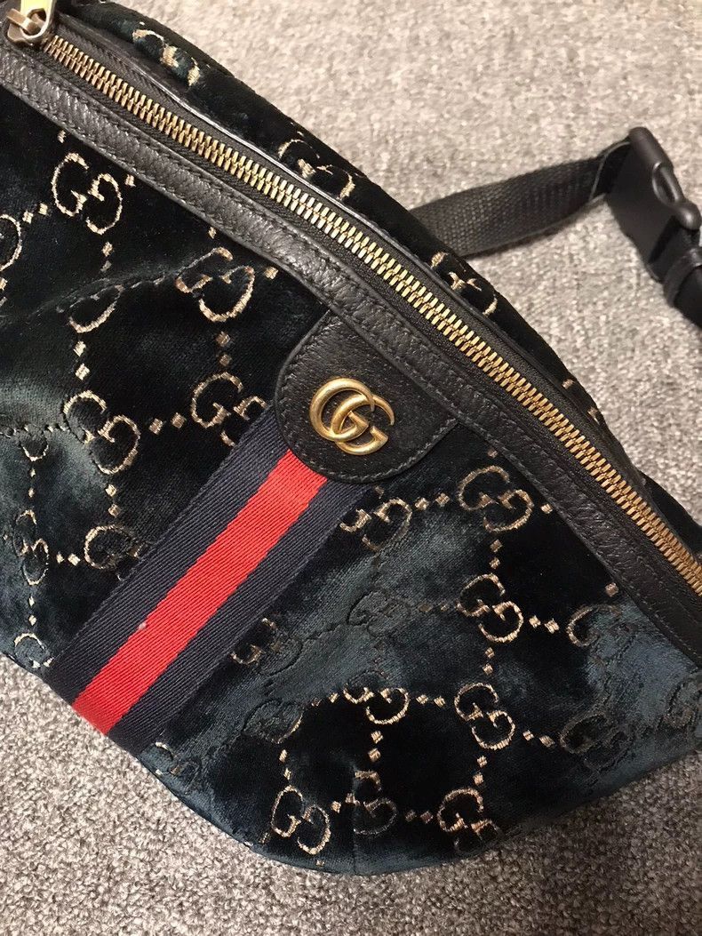 Gucci Gucci Velvet Fanny Pack with Logo-2505 Size ONE SIZE - 3 Thumbnail