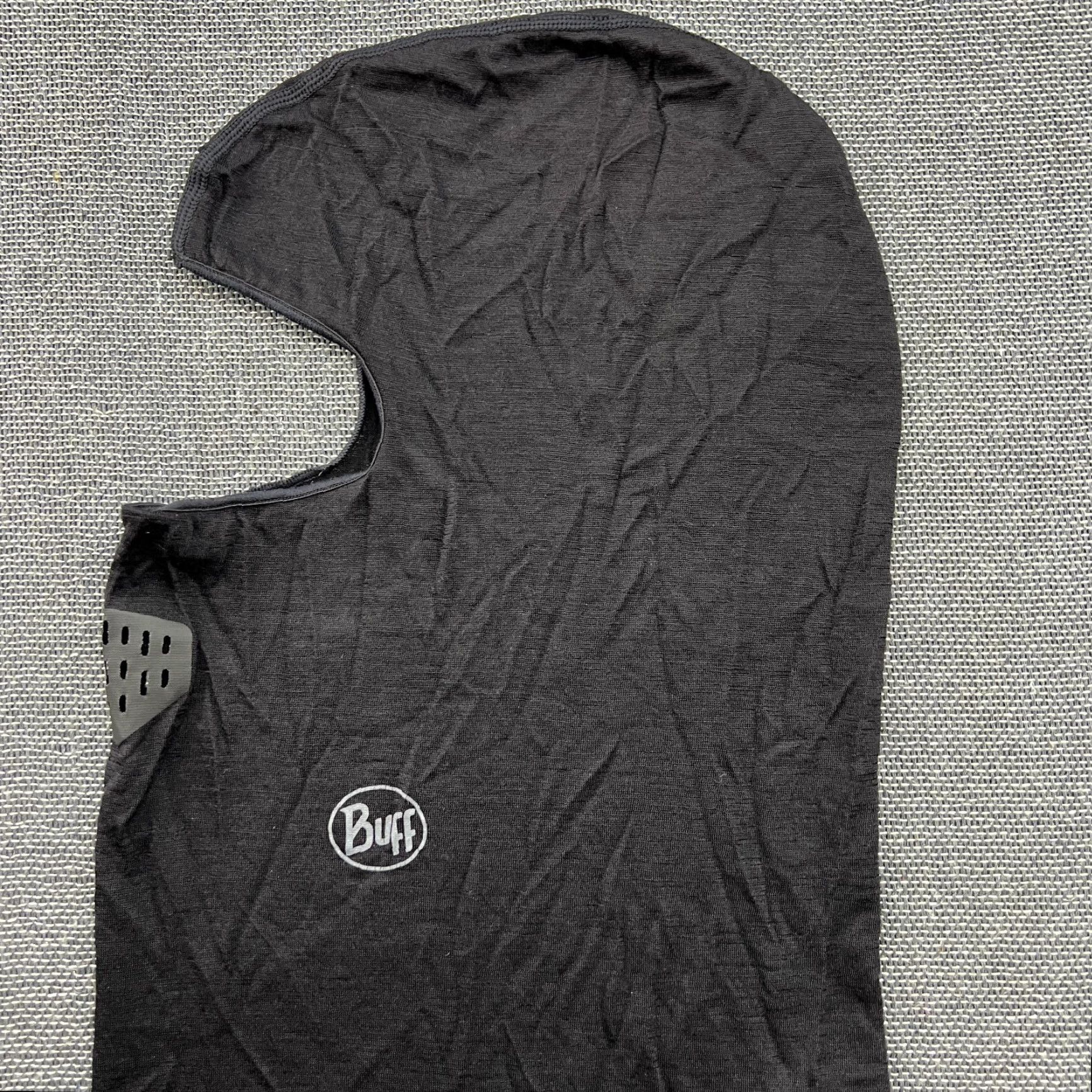 Vintage BUFF Balaclava 100% Merino Wool Outdoor Hiking Sport Thermo Black Ski Snowboard Balaclava Men One Size Black Thermal Breathable Knit Winter Cap Size ONE SIZE - 5 Thumbnail