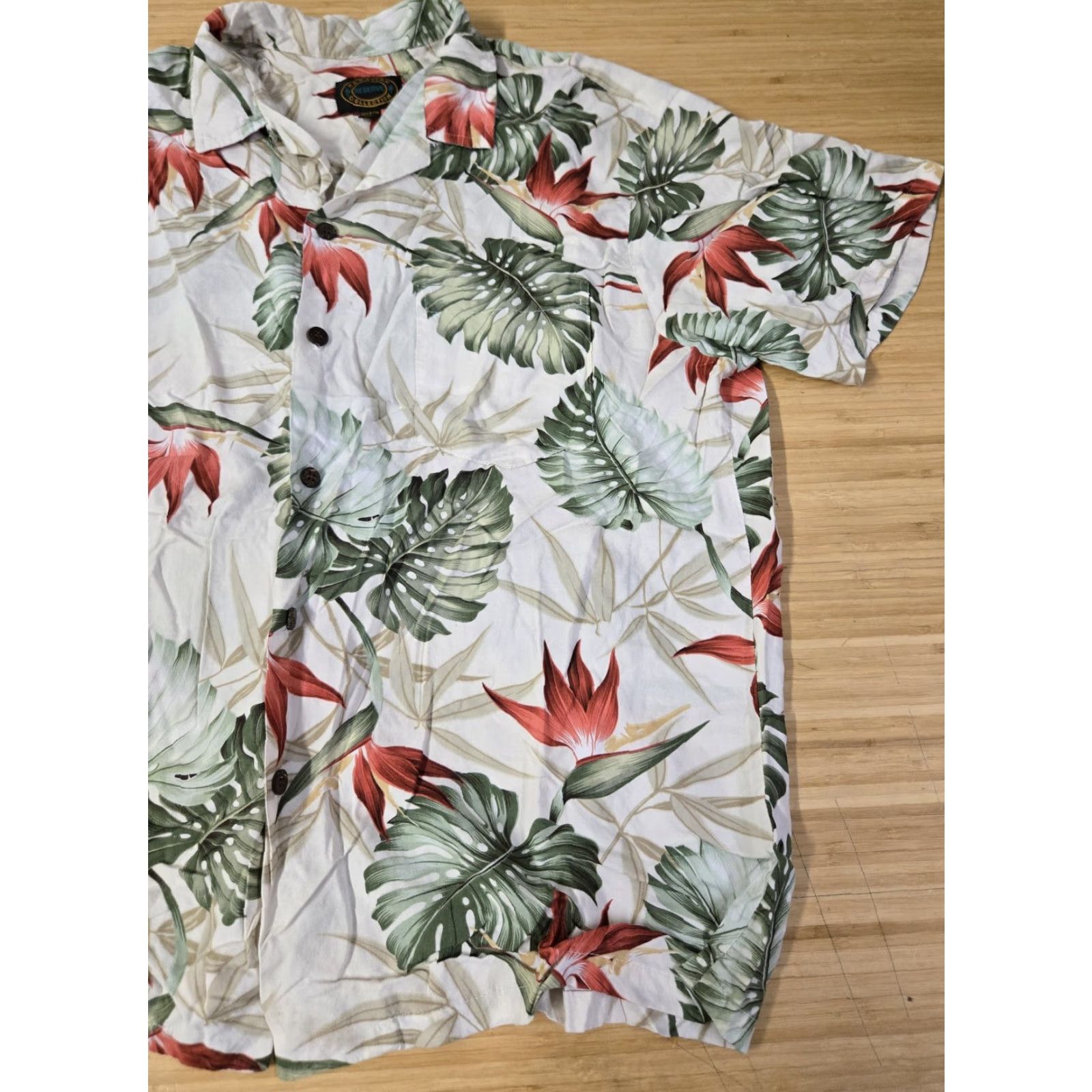 Vintage VINTAGE Hawaiian Reserve Collection Shirt Mens XL Green Aloha Floral Rayon Made Hawaii Size US XL / EU 56 / 4 - 2 Thumbnail