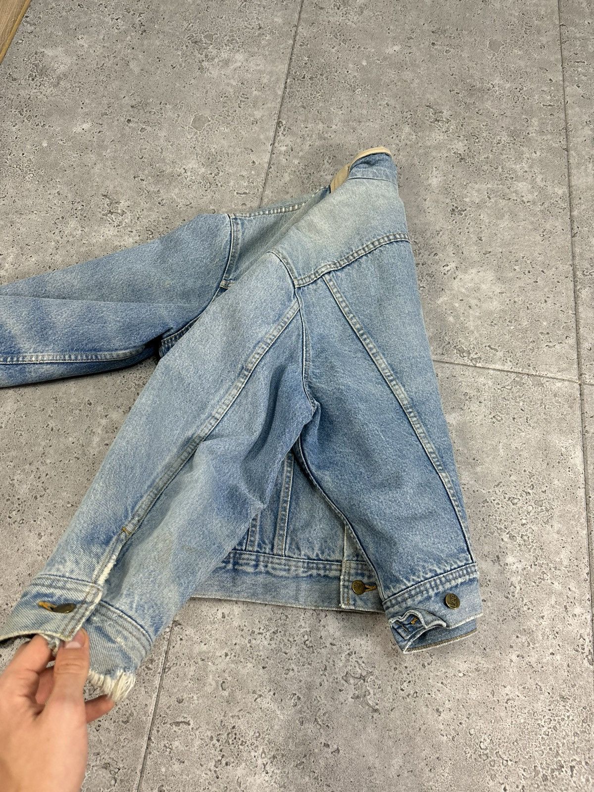 Lee × Vintage 1960s Vintage Lee Storm Riders Blanket Lined Denim Jacket Size US L / EU 52-54 / 3 - 9 Thumbnail