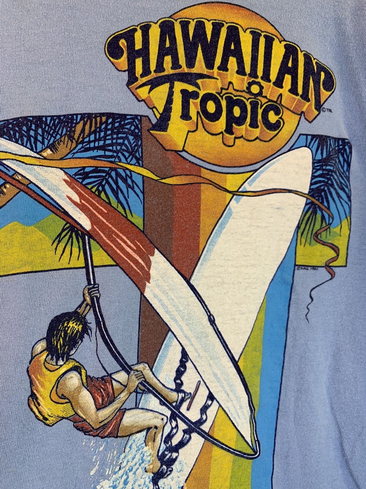 Vintage *RARE* Vintage 1982 Hawaiian Tropic Surf Single Stitch Shirt Size US M / EU 48-50 / 2 - 5 Thumbnail