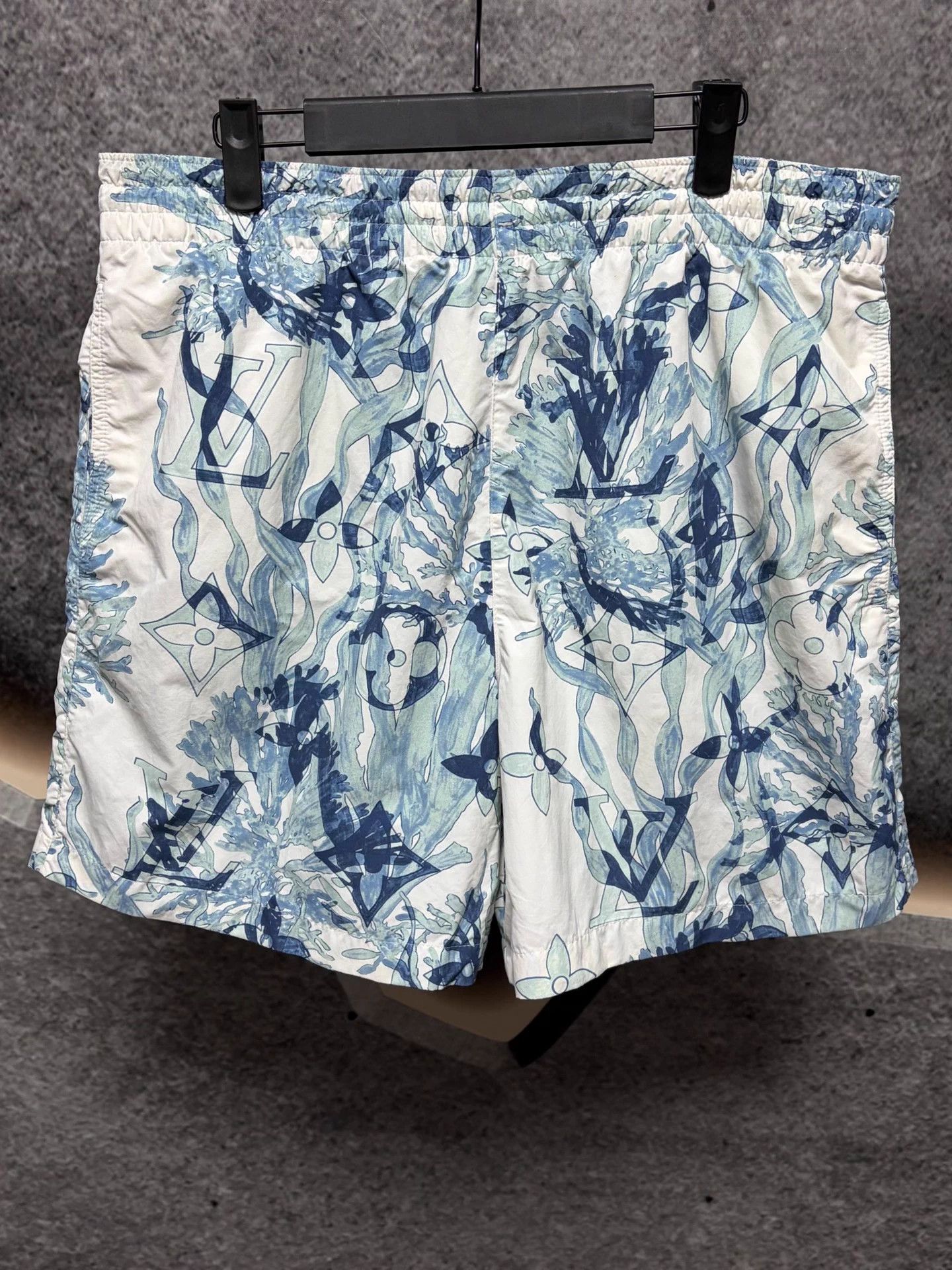 Louis Vuitton LV Blue & White Print L Shorts Like New Size US 36 / EU 52 - 1 Thumbnail
