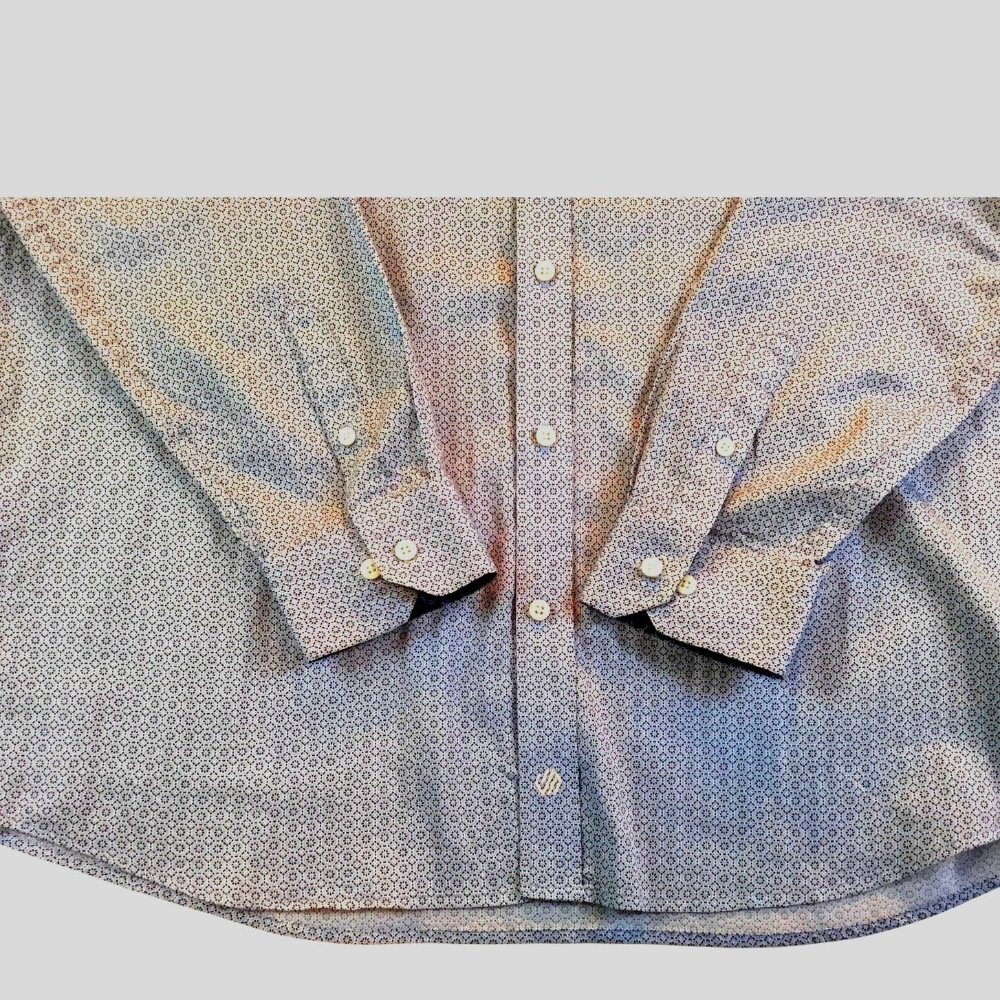 Johnston & Murphy Johnston & Murphy Shirt Blue Print Long Sleeve Size X-Large Size US XL / EU 56 / 4 - 5 Thumbnail