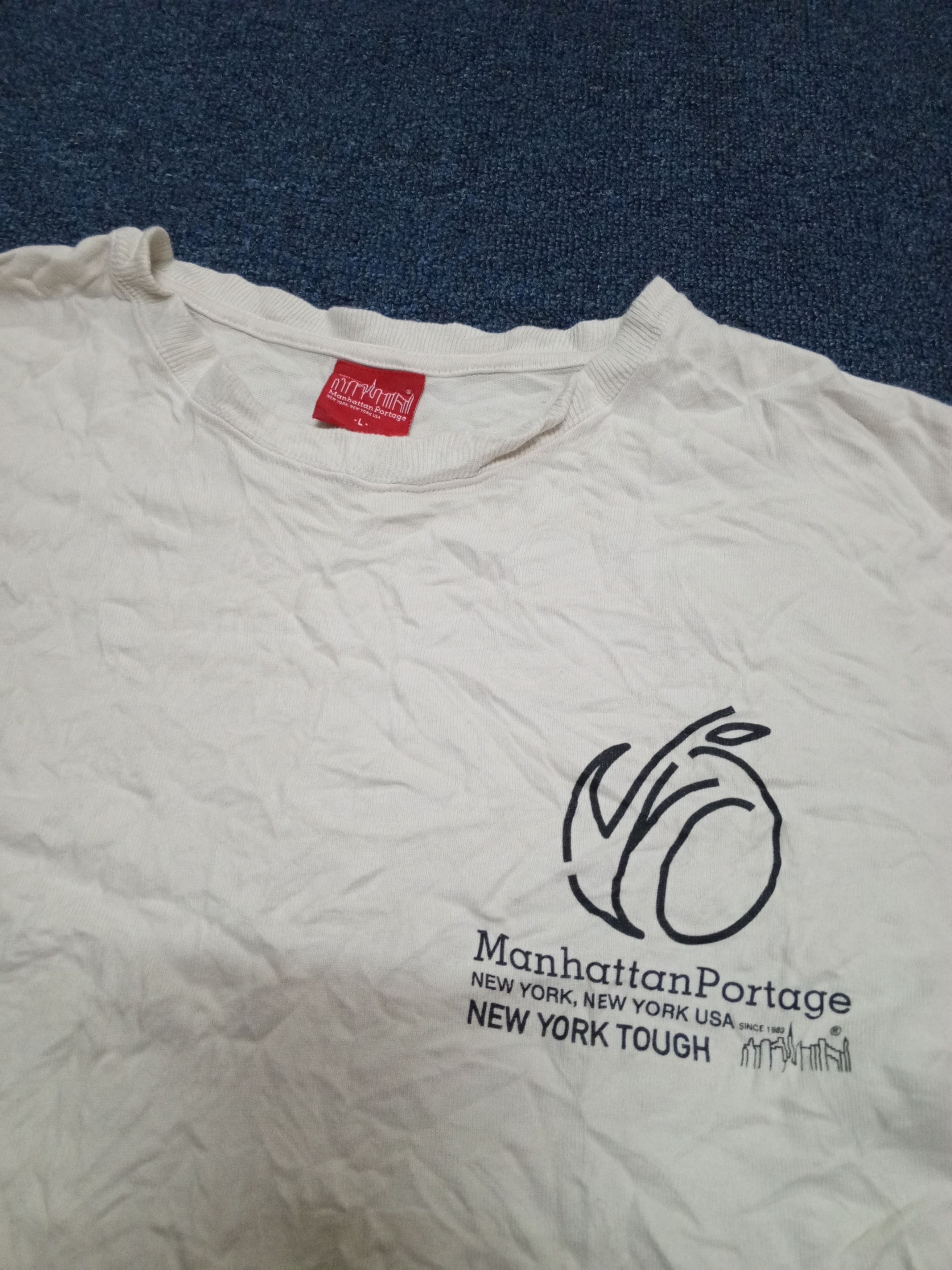 Manhattan Portage Manhattan portage white tee rare Size US L / EU 52-54 / 3 - 5 Thumbnail