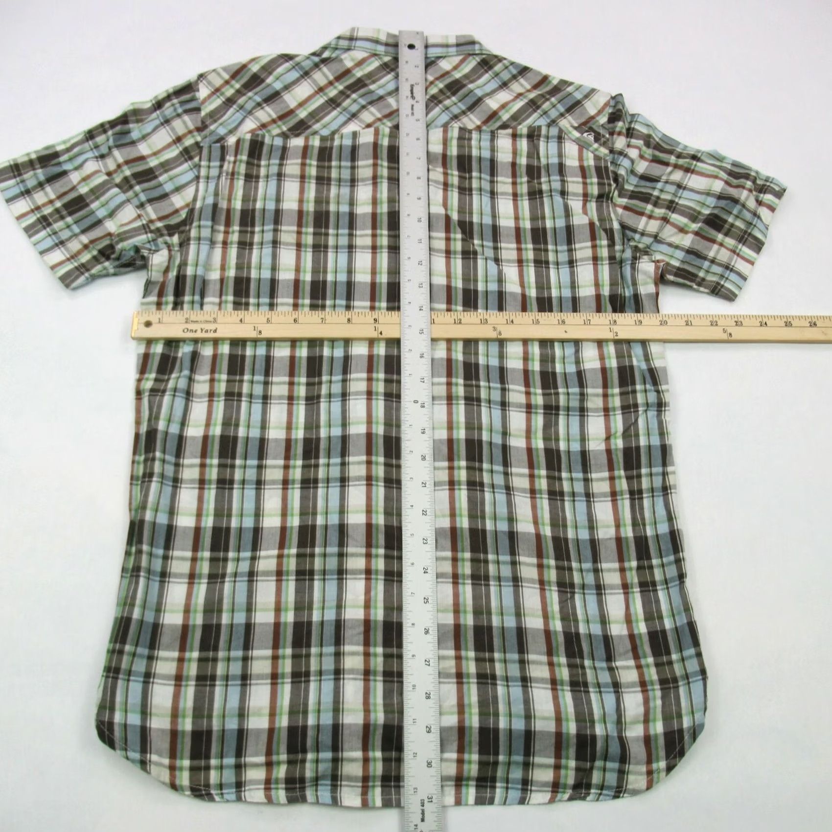 Quiksilver Quiksilver Shirt Mens Medium Plaid Short Sleeve Button Front Pockets Size US M / EU 48-50 / 2 - 5 Thumbnail