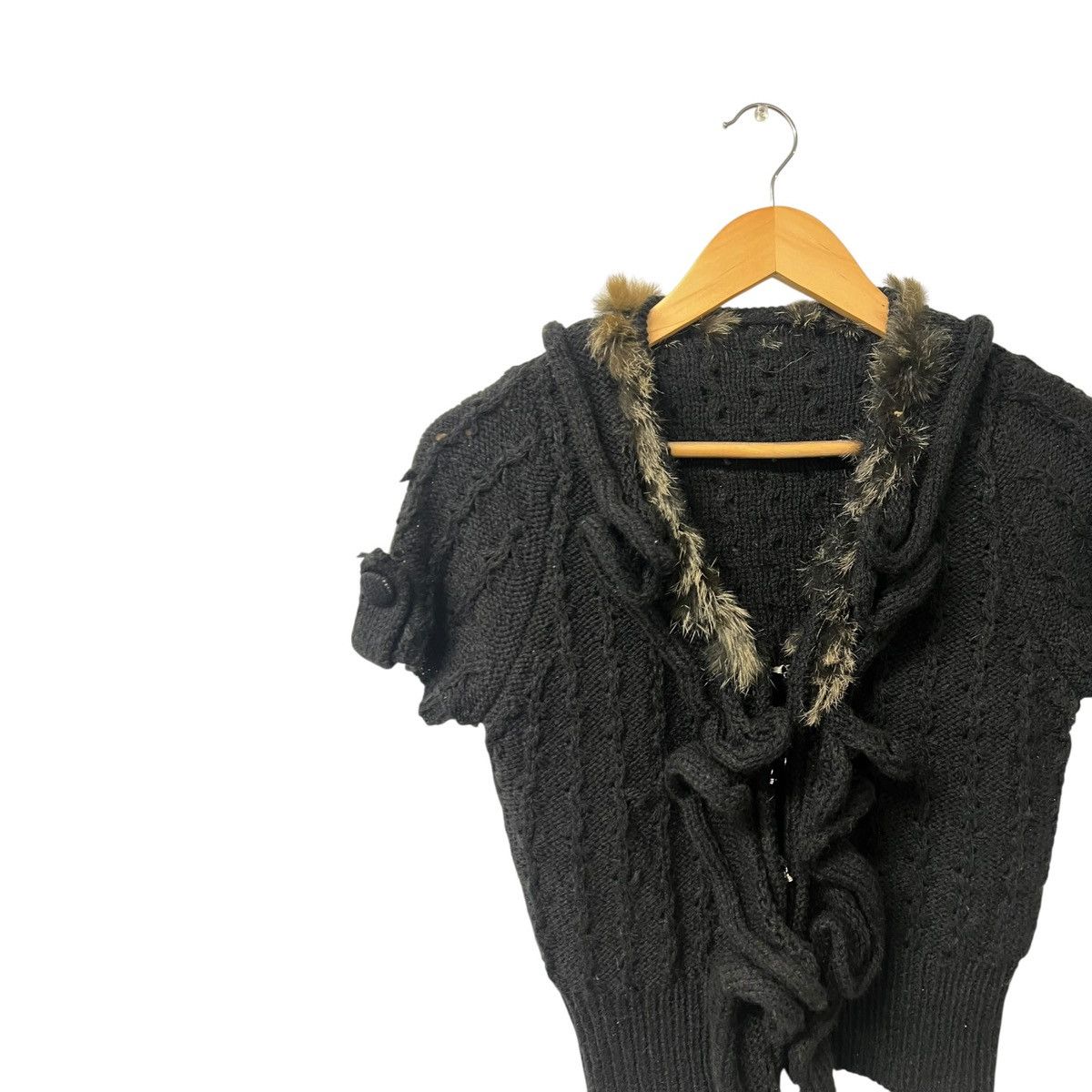 If Six Was Nine Fur trim cardigan Size S / US 4 / IT 40 - 2 Thumbnail