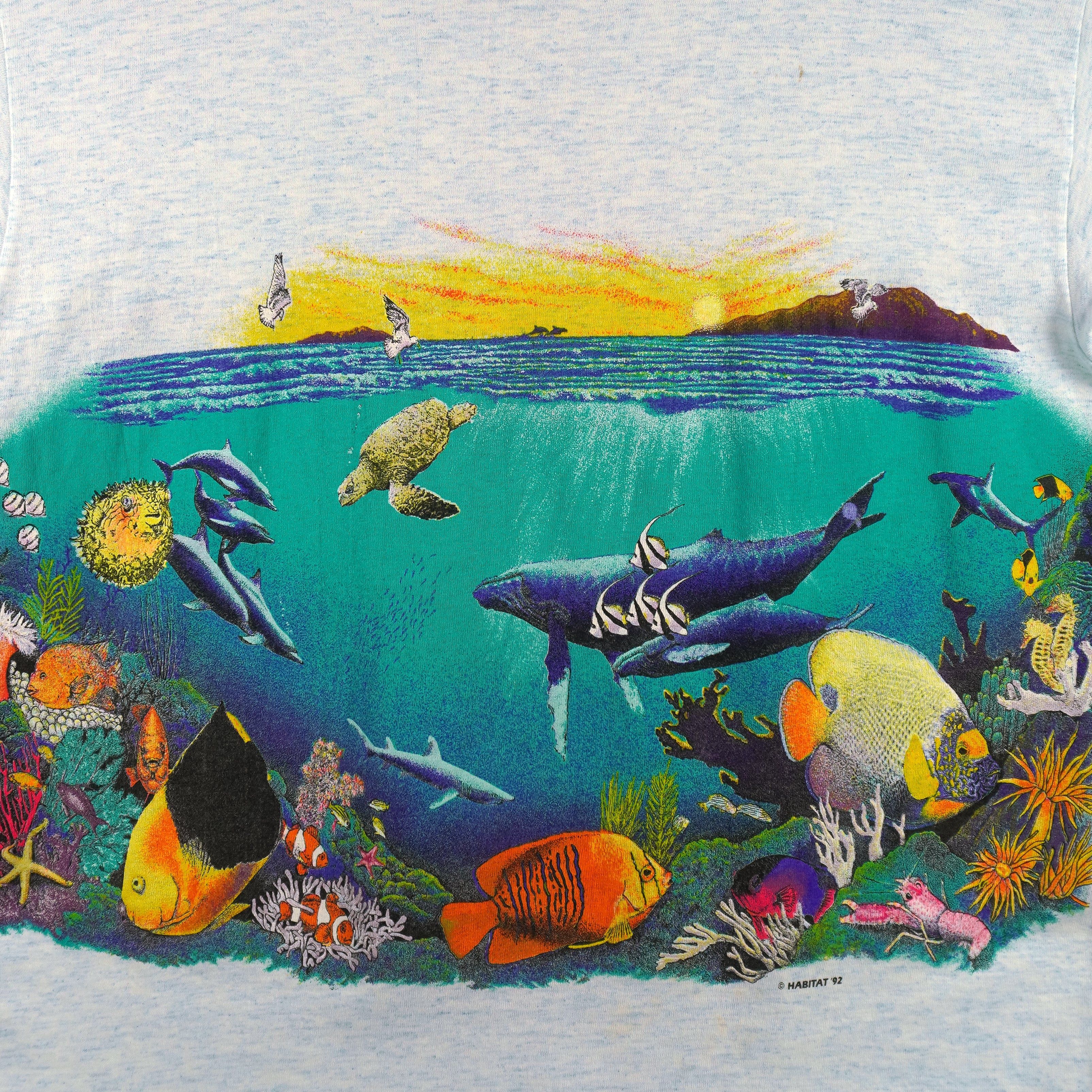 Signal Sport Habitat - SeaWorld Animals Print T-Shirt 1992 Size US L / EU 52-54 / 3 - 3 Thumbnail