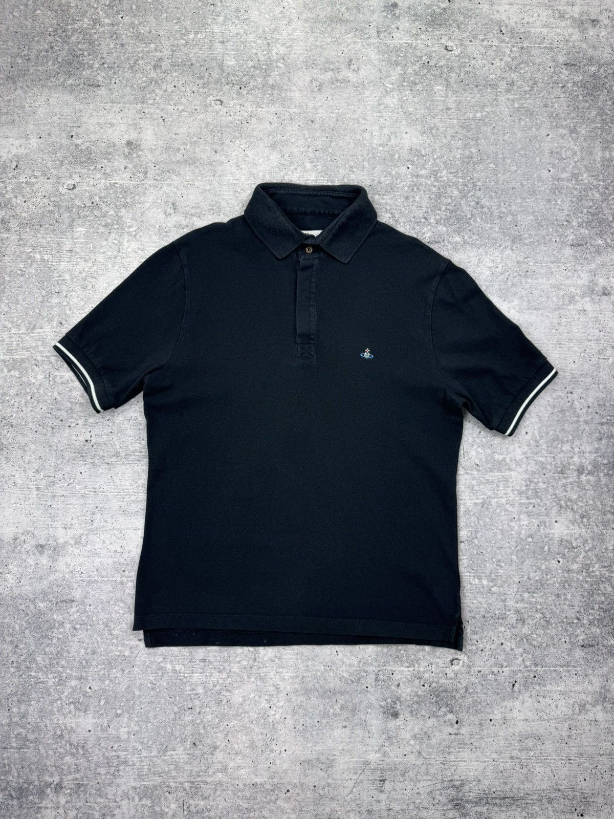 Vivienne Westwood Classic Logo Black Polo T-Shirt Shirt Men