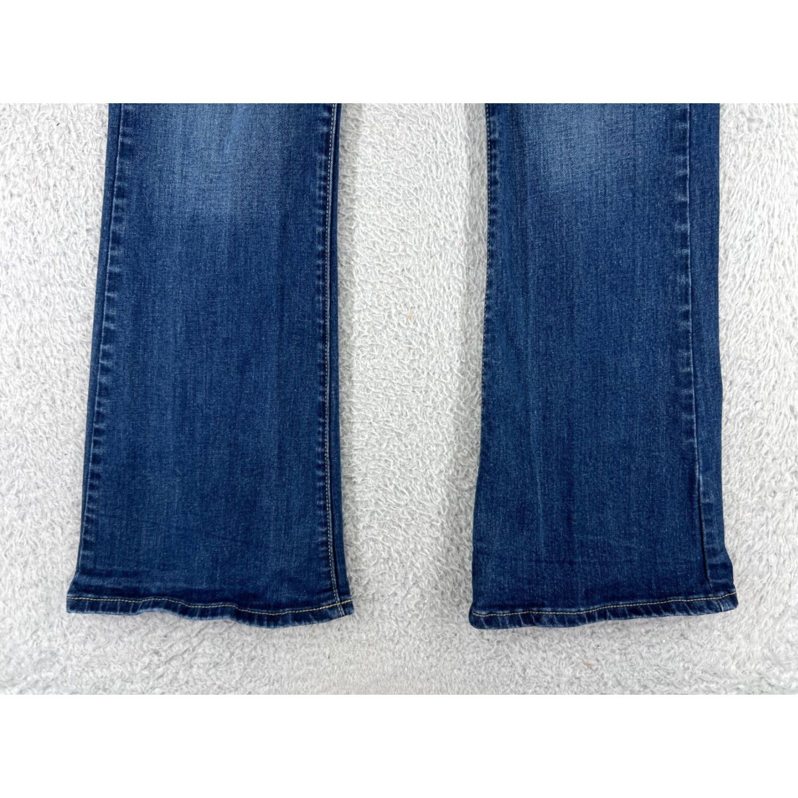 Calvin Klein Calvin Klein Jeans Women 6 Blue Denim Flared Medium Wash 28 Inseam 5-Pocket Distressed Zip Rise Cotton Blend Modern Classic Womens Size 28" / US 6 / IT 42 - 5 Thumbnail