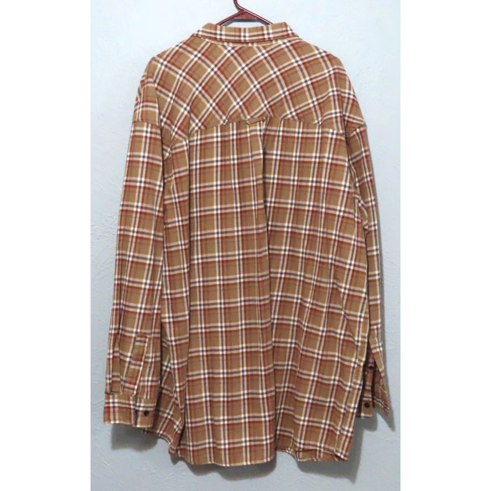 Vintage Cottonworks Men's 3XLT Brown Flannel Shirt Plaid Shirt Big & Tall Plaid Long Sleeve Button-Front Collared Casual Mens Size US XXL / EU 58 / 5 - 7 Thumbnail