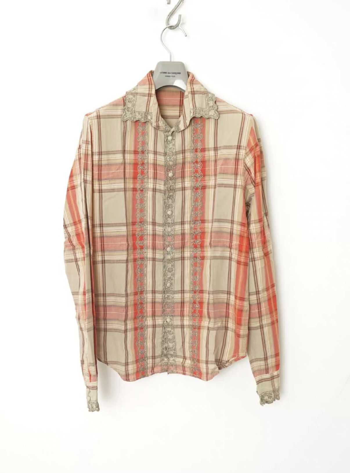 Iroquois Japan Iroquois Embroidered Mock Neck Plaid Shirt Size XS / US 0-2 / IT 36-38 - 1 Thumbnail