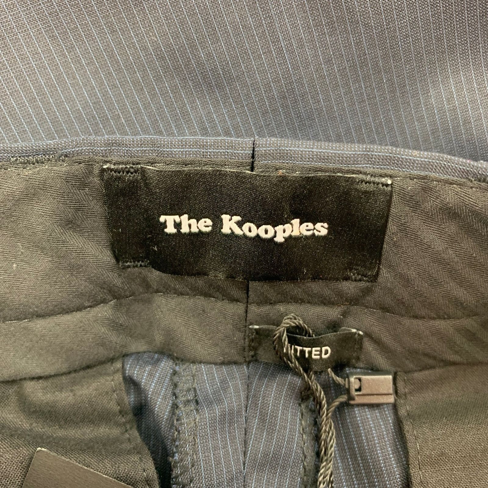 The Kooples THE KOOPLES Size 32 Navy Stripe Wool Zip Fly Dress Pants Size US 32 / EU 48 - 4 Thumbnail