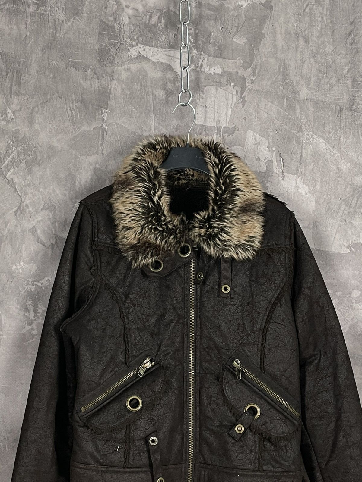 Beauty Beast × If Six Was Nine × Vintage VINTAGE BOMBER JACKET MIL TEC STYLE FAUX FUR Size M / US 6-8 / IT 42-44 - 2 Thumbnail
