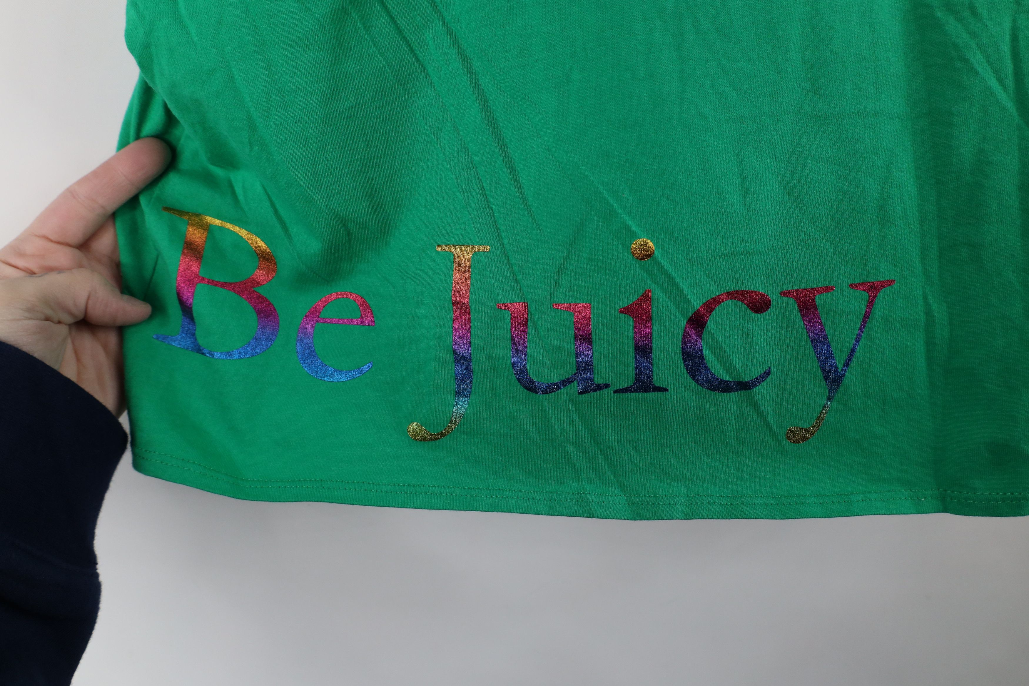 Juicy Couture × Vintage Vintage Y2K Juicy Couture Cropped Babydoll Ringer T-Shirt Size 3XL / US 20-22 - 8 Thumbnail