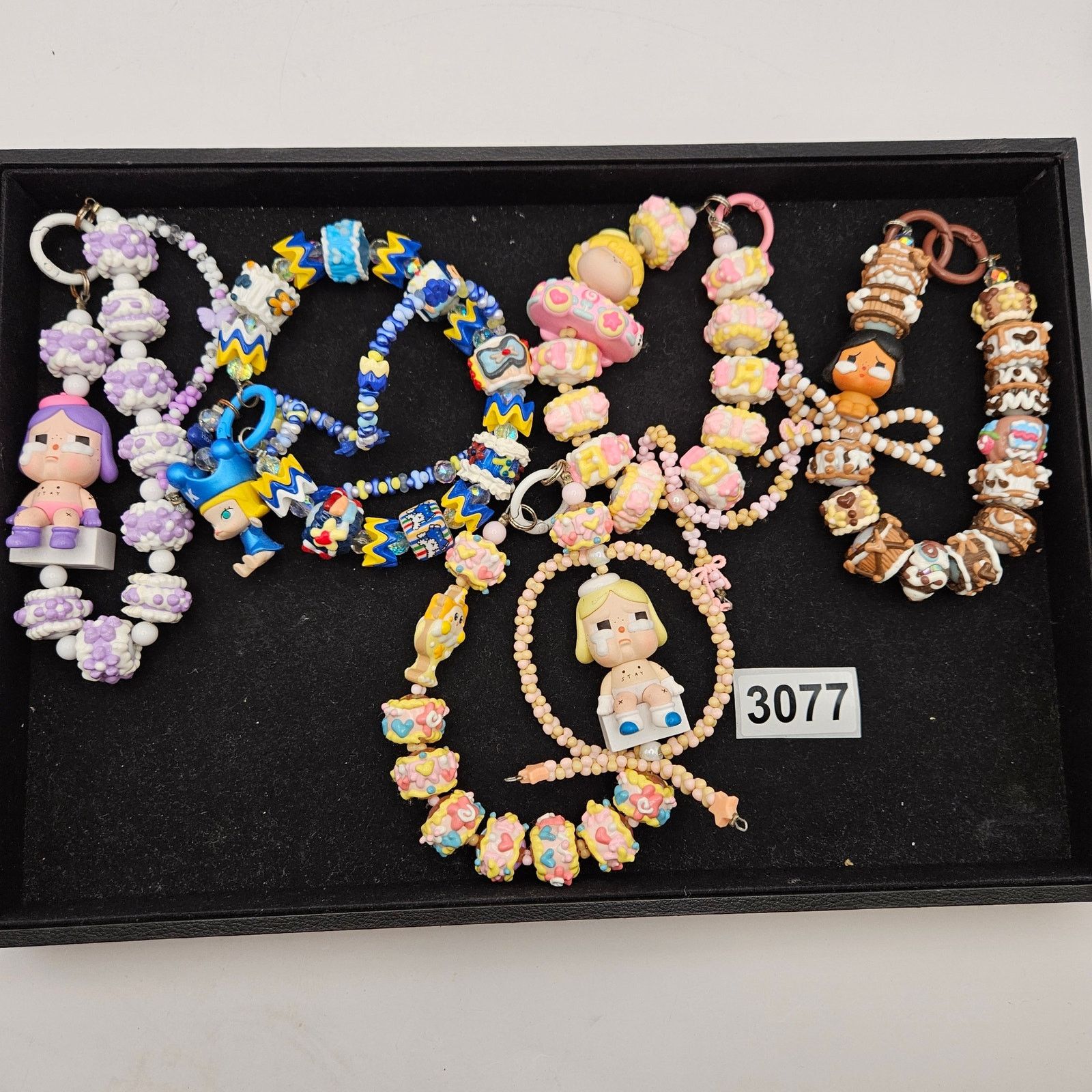 Other LOT OF 5 HANDMADE KAWAII POLYMER CLAY BEAD BRACELET KEYCHAIN Size ONE SIZE - 1 Thumbnail