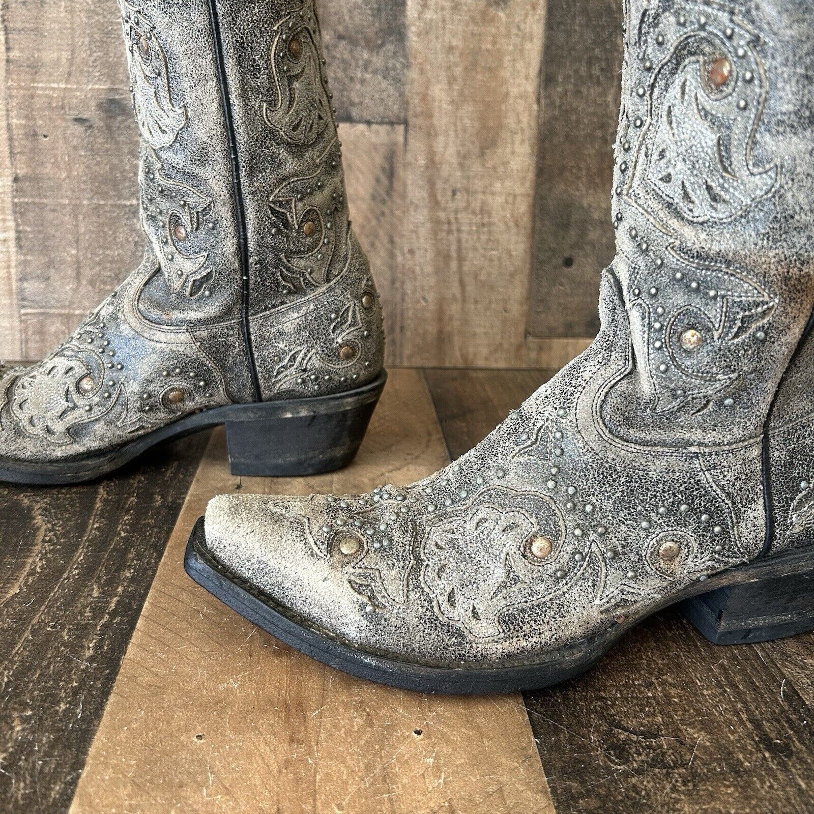 Lucchese Lucchese M5730 Snip Toe Studded Cowboy Boots Womens 6.5 B Size US 6.5 / IT 36.5 - 10 Thumbnail