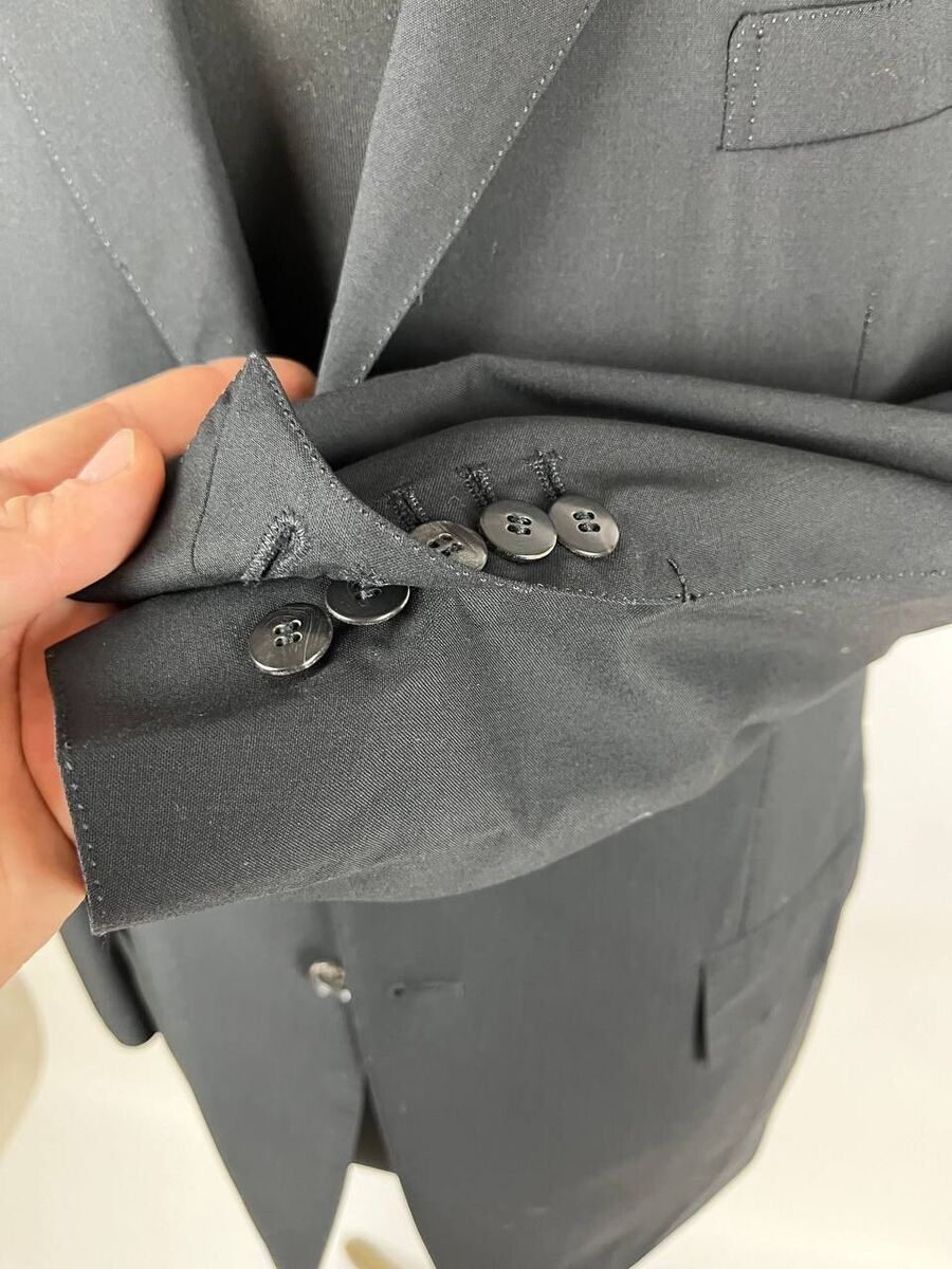 Tom Ford Tom Ford Black Wool Blazer 3 Button Size 52 (0334) Size 52R - 7 Thumbnail
