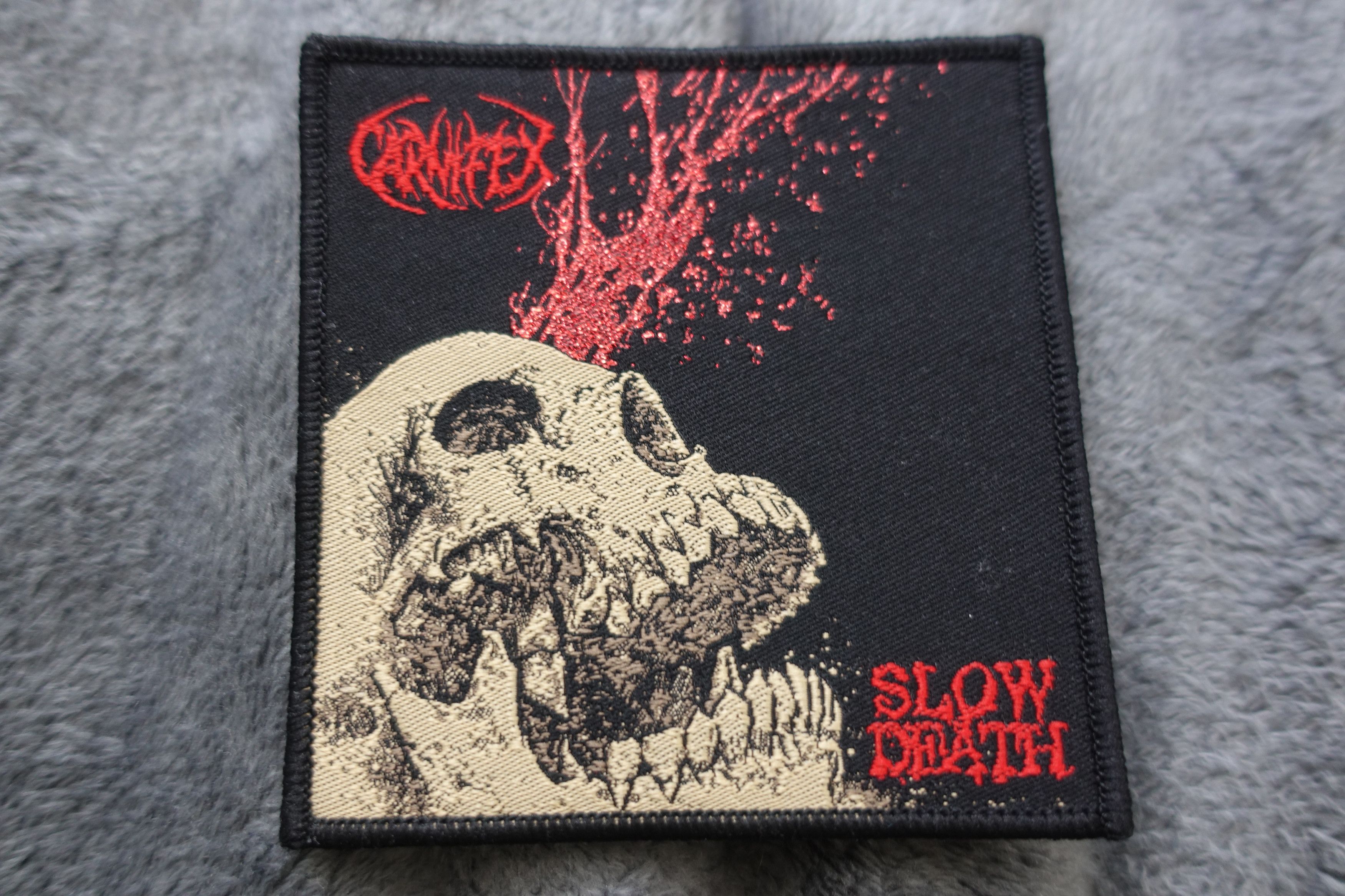 Band Tees Carnifex "Slow Death" woven patch Metalcore Deathcore Size ONE SIZE - 1 Thumbnail