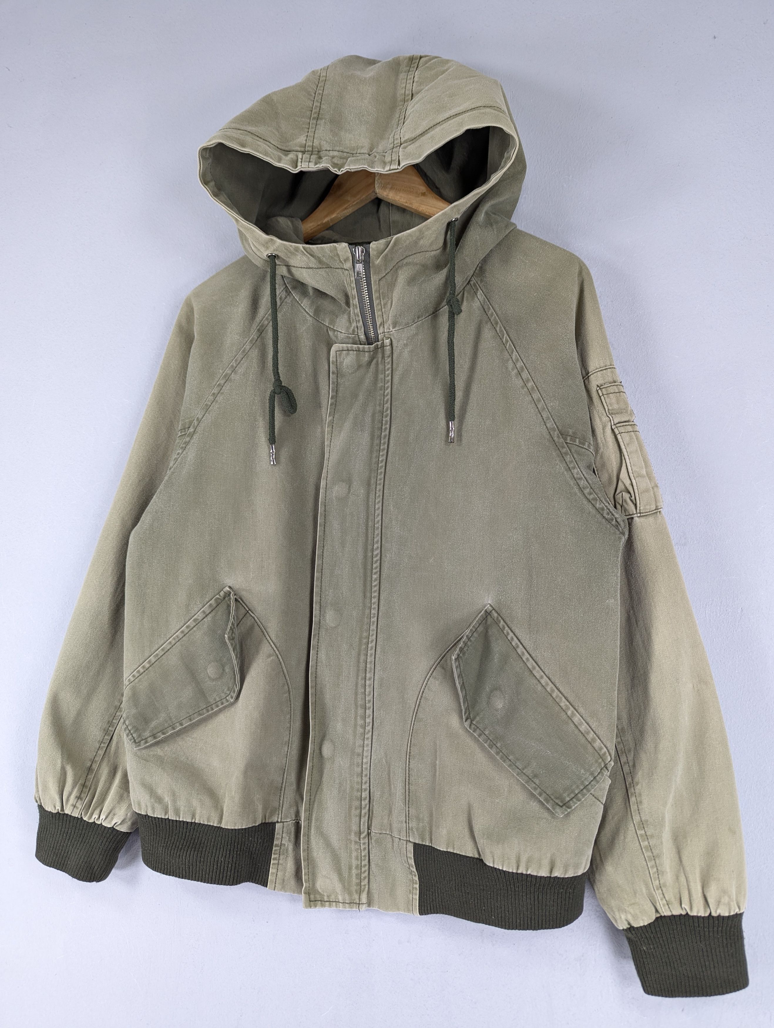 Japanese Brand Custard Yellow Sun 'Art Matic' Faded Hoodie Jacket Size US M / EU 48-50 / 2 - 2 Thumbnail