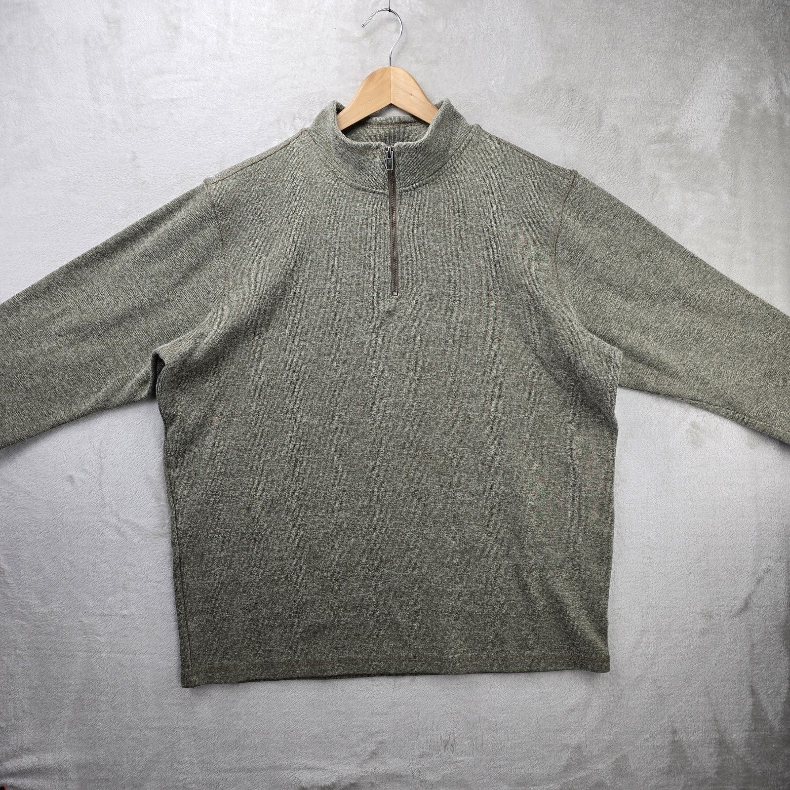 Gap Gap 1/4 Zip Sweatshirt Mens XXL Tan Long Sleeve Sweater Size US XXL / EU 58 / 5 - 2 Thumbnail