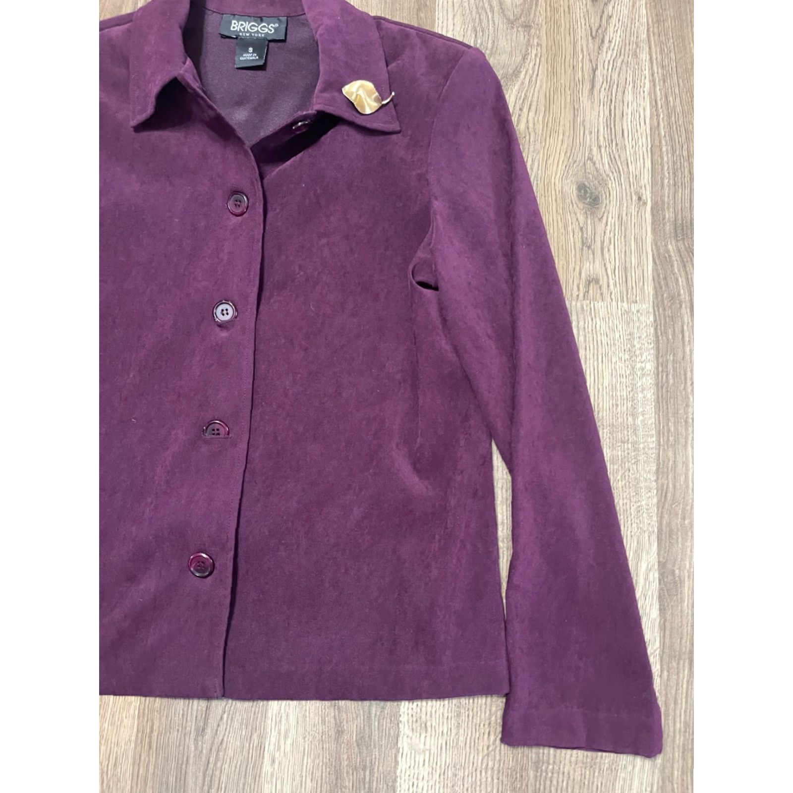 Vintage BRIGGS Shirt Women’s Size Small Purple Button Up Long Sleeve Size S / US 4 / IT 40 - 4 Thumbnail