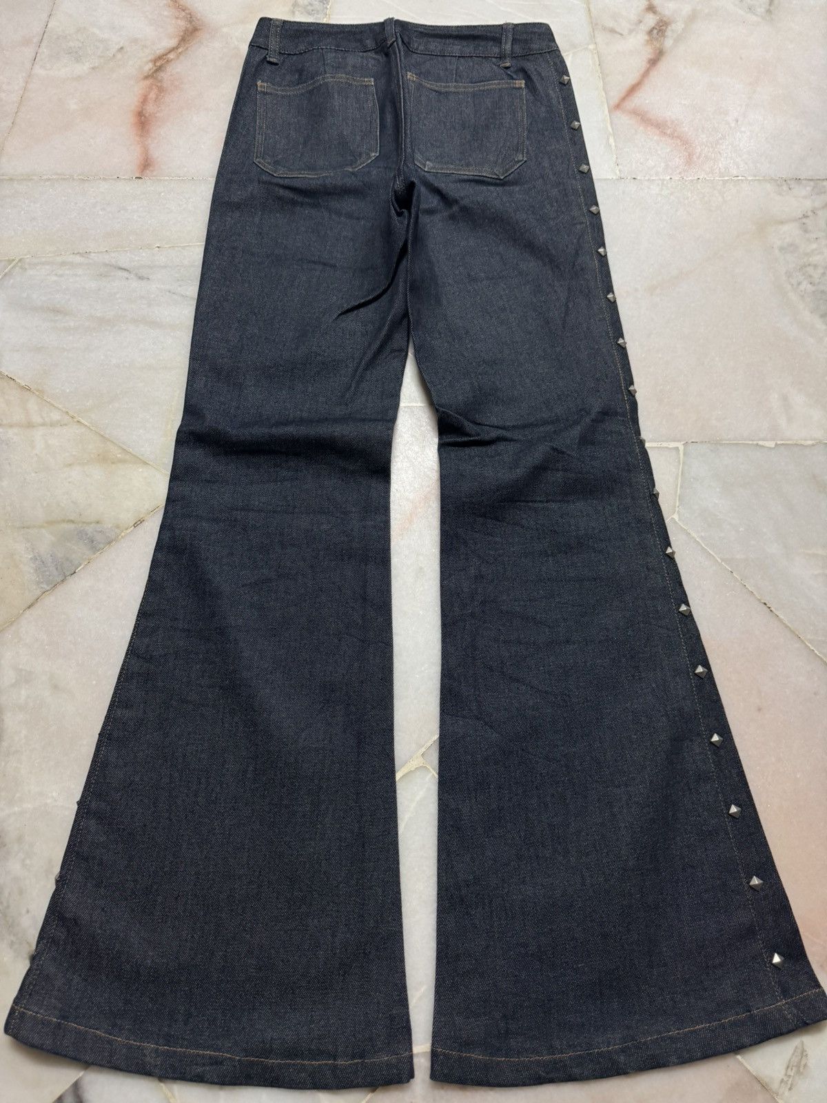Seditionaries 💥PUNK💥MAISON MARGIELA STUDDED BELL BOTTOM BY JAPANESE INDIGO Size US 26 / EU 42 - 12 Thumbnail