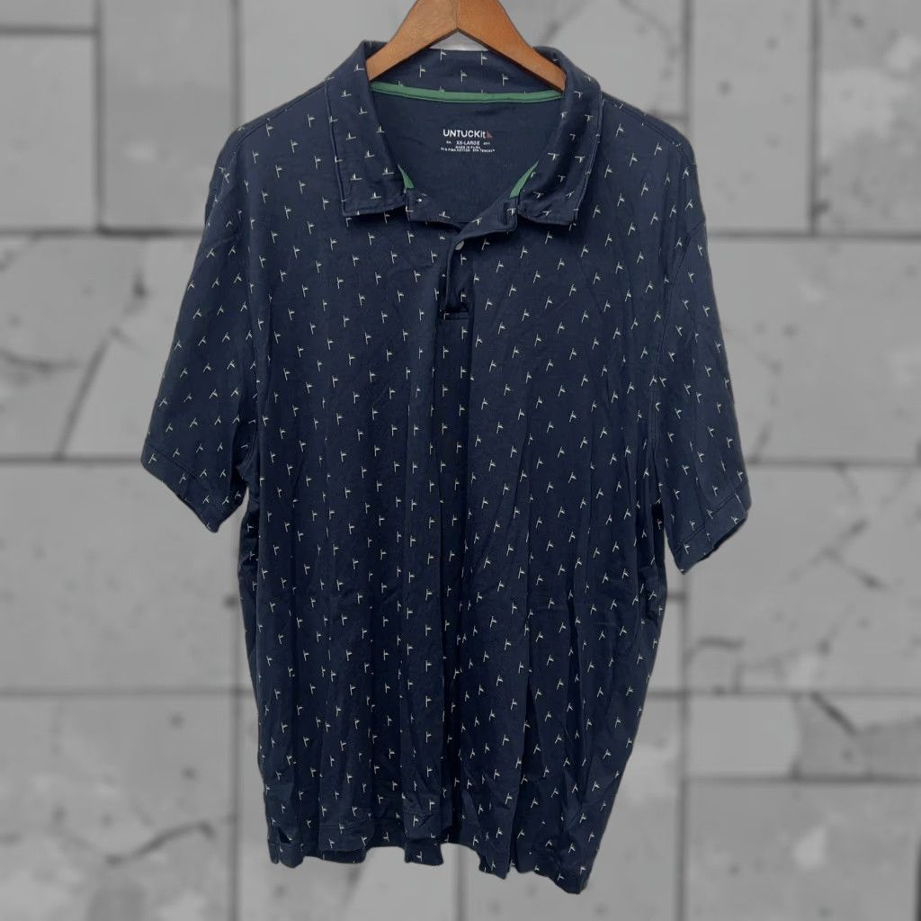 UNTUCKit UNTUCKit Polo Shirt Mens 2XL Blue Polo Untuckit Polo Shirt Men 2XL Blue Size US XXL / EU 58 / 5 - 1 Thumbnail