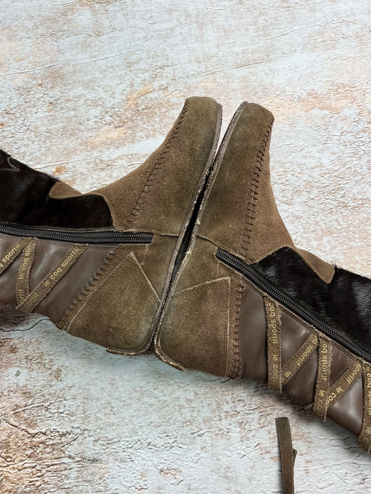 Le Coq Sportif × Le Grande Bleu (L.G.B.) × Vintage Le Coq Sportif vintage suede fur boots Size US 6 / IT 36 - 5 Thumbnail