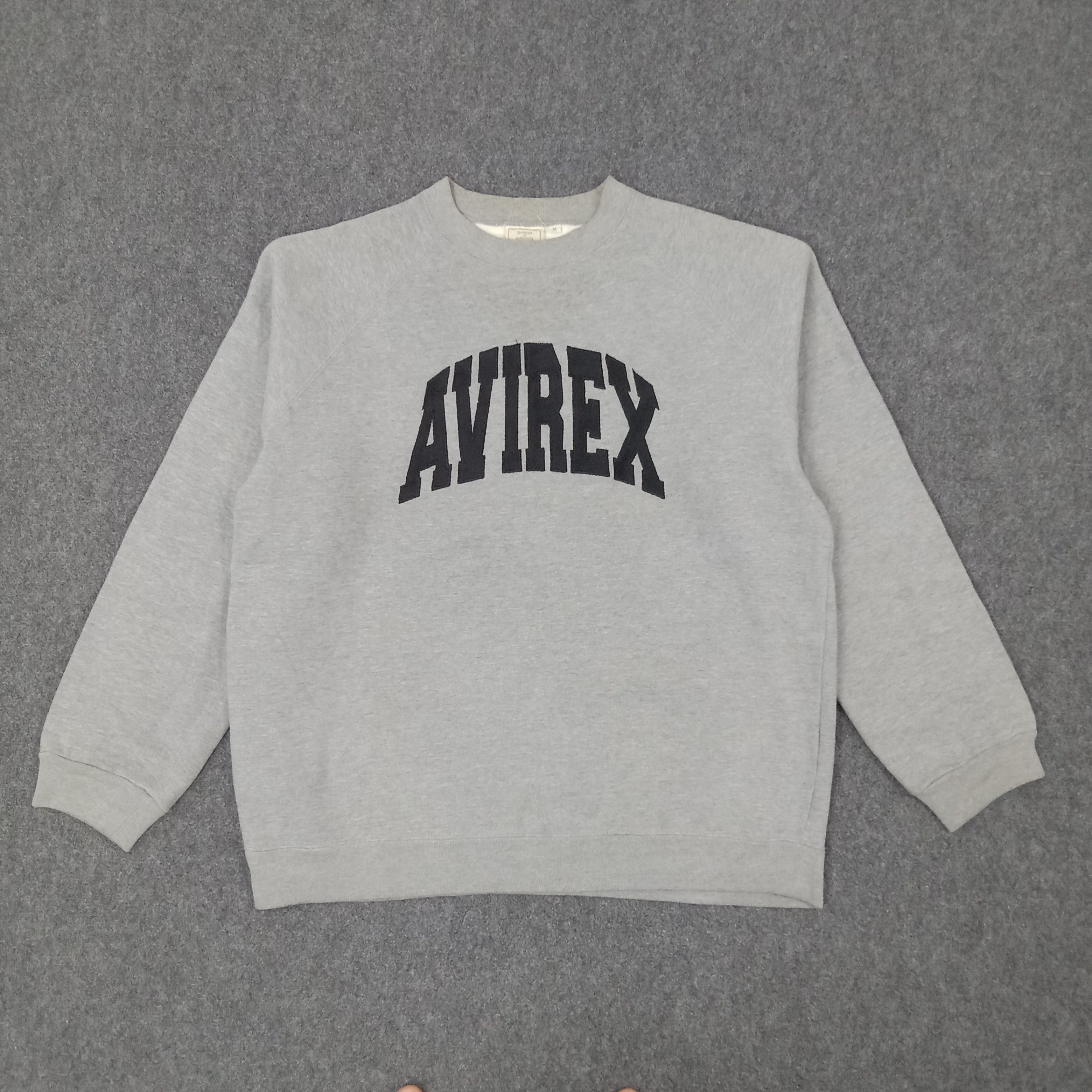 Avirex × Vintage Avirex USA Military Style Spellout Sweatshirt Size US L / EU 52-54 / 3 - 1 Thumbnail