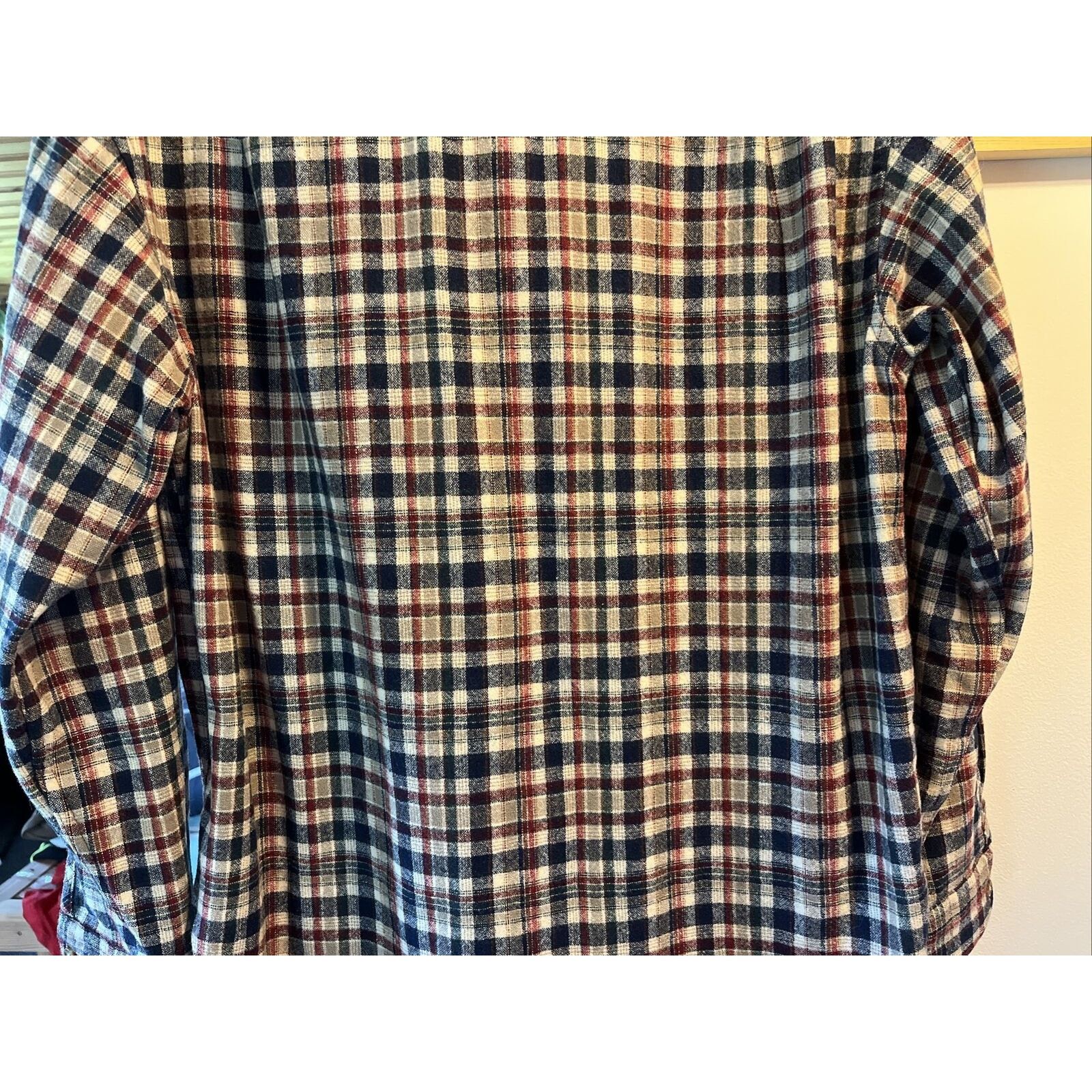 Pendleton Pendleton Mens M Red White Blue Check Button Down Wool Shirt Size US M / EU 48-50 / 2 - 8 Thumbnail