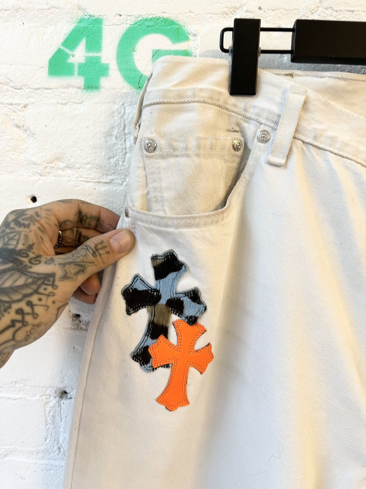 Chrome Hearts Chrome Hearts St. BARTHS rare levi cross patch jeans Size US 36 / EU 52 - 2 Thumbnail
