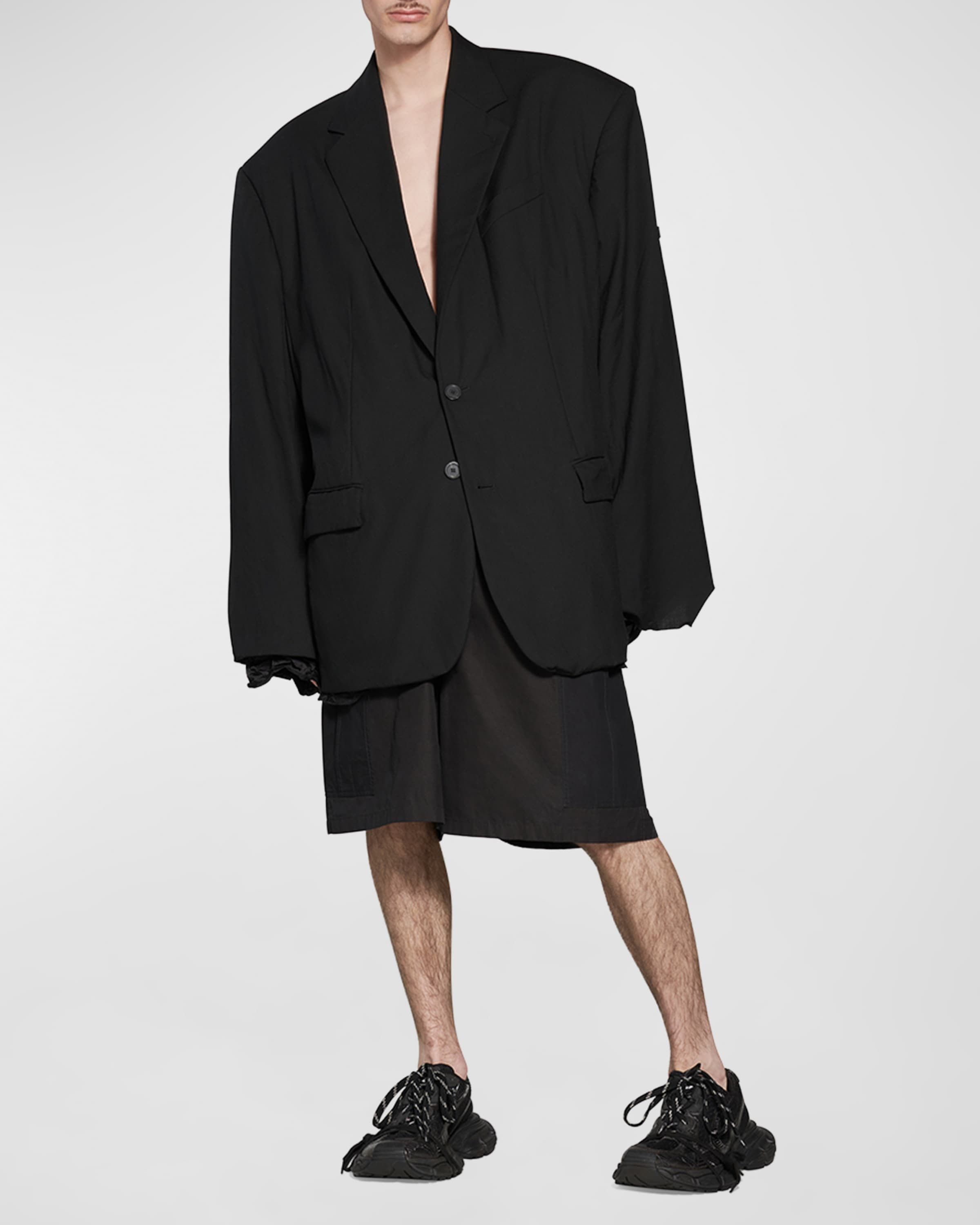 Balenciaga o1srvl11e0425 Skater Tailored Jacket in Black Size US M / EU 48-50 / 2 - 3 Thumbnail