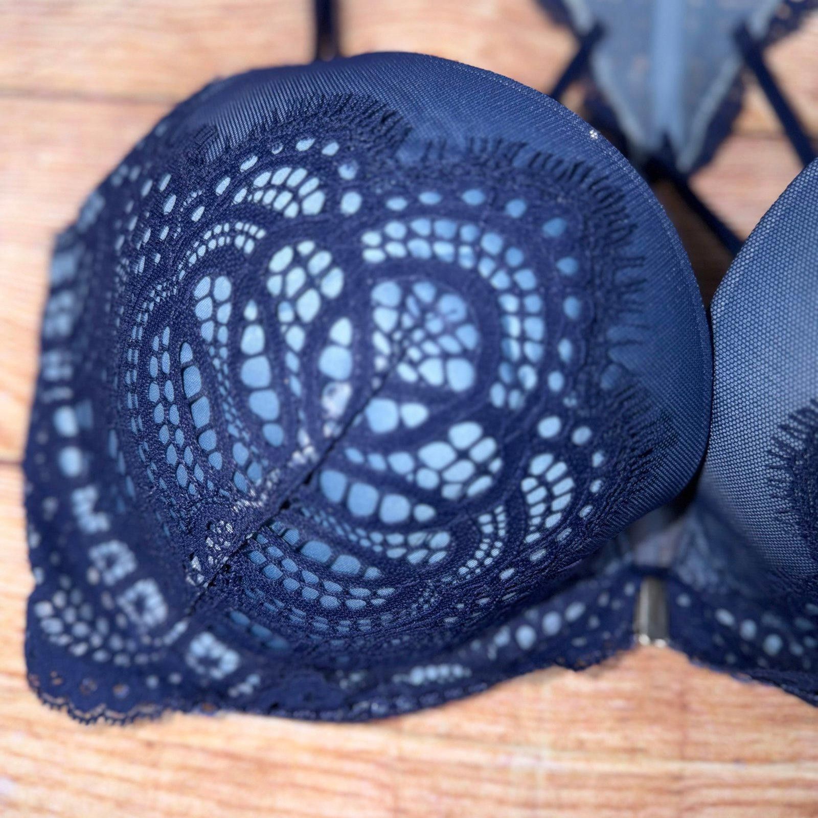 Other VS Dream Angels Lace Front Close Racer Back Bra Pushup 34DD Size ONE SIZE - 2 Thumbnail
