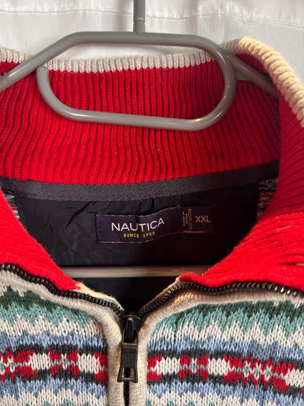 Nautica Funky Nautica Knitwear 1/4 Zip Size US XXL / EU 58 / 5 - 4 Thumbnail
