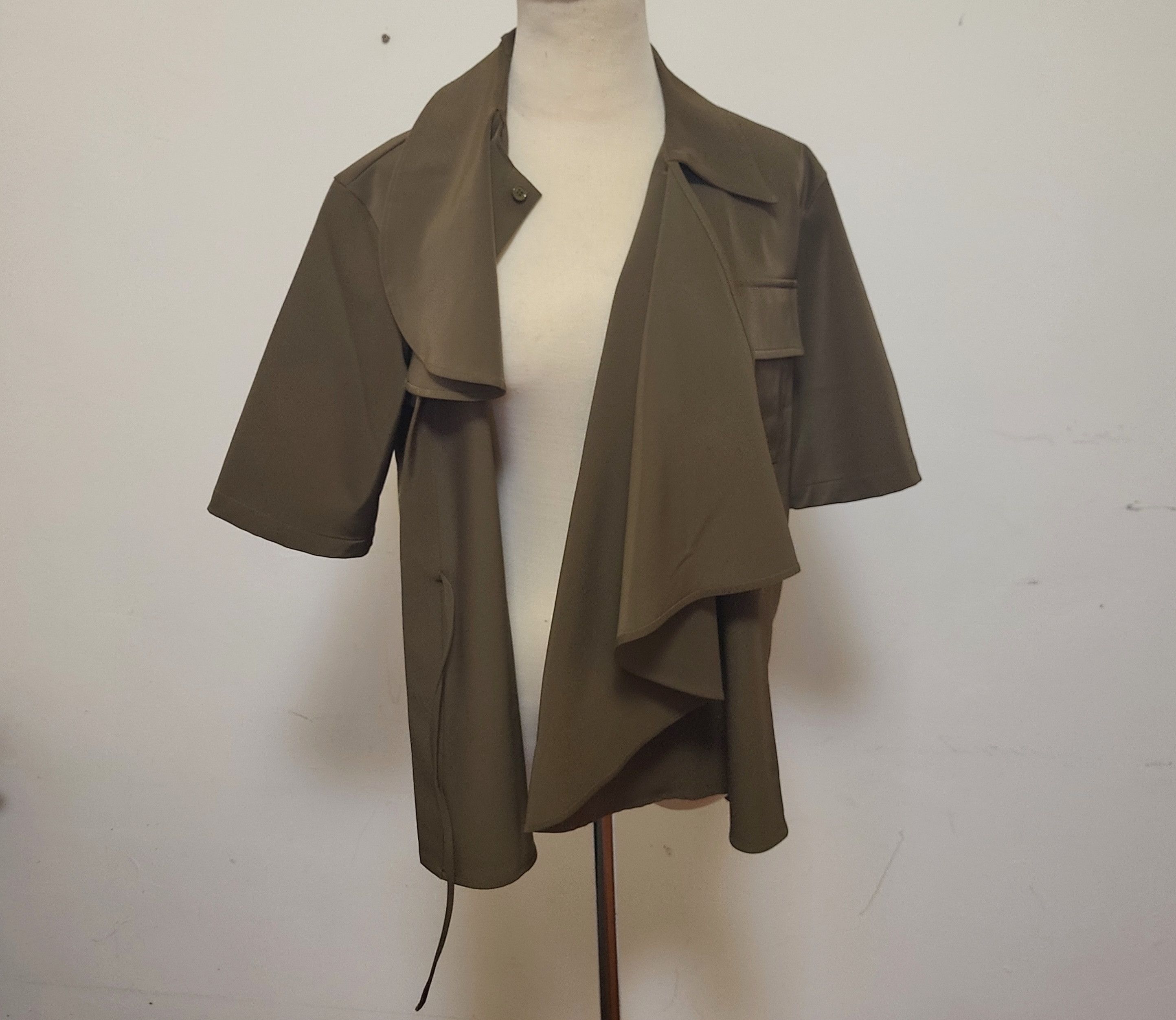 Maison Margiela MM6 Khaki Green Tie Wrap Shirt Size XS / US 0-2 / IT 36-38 - 3 Thumbnail