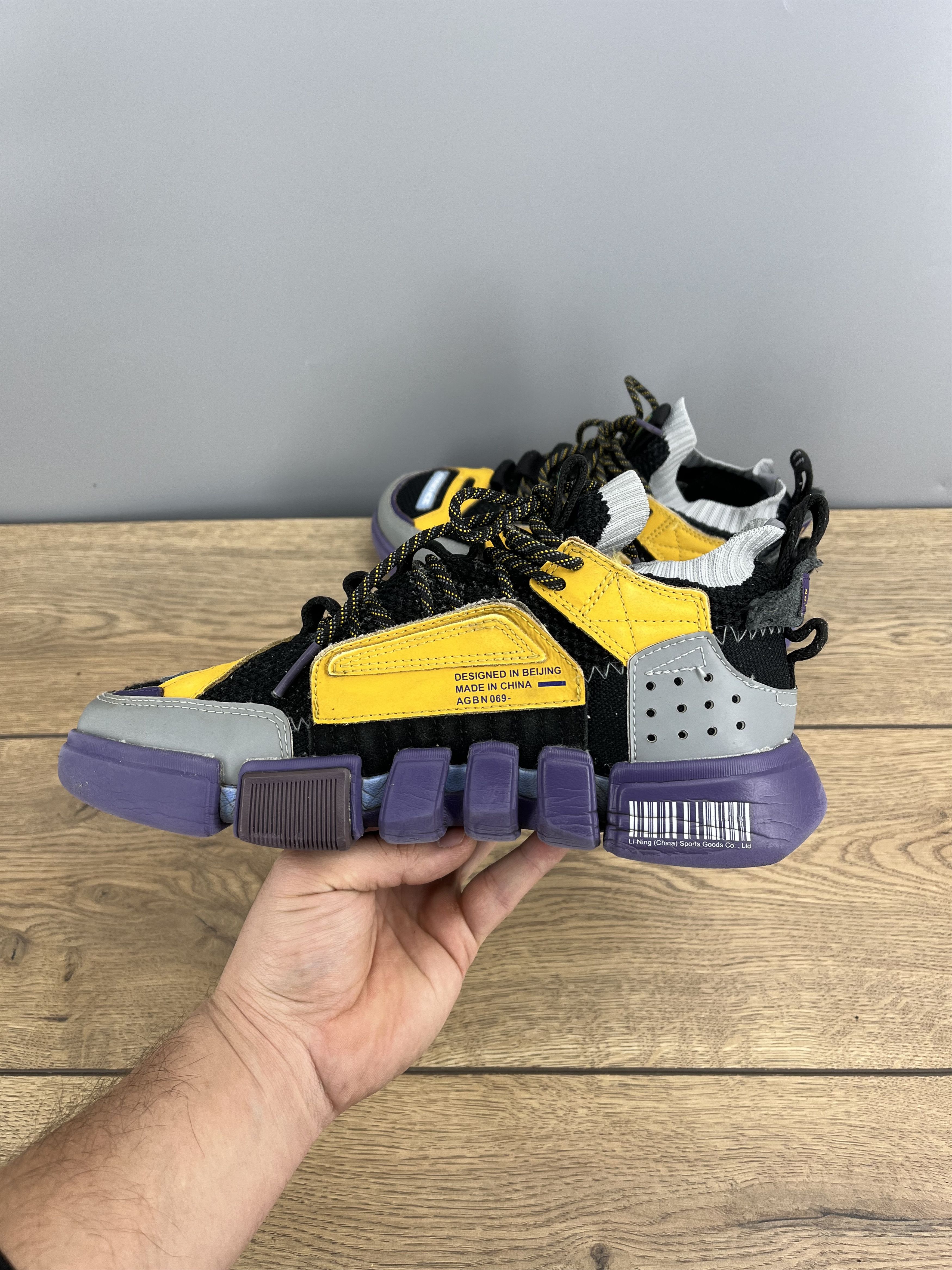Li-Ning Li-Ning Essence Chunky Sneakers EU 39.5 Black Yellow Purple Size US 7 / EU 40 - 3 Thumbnail