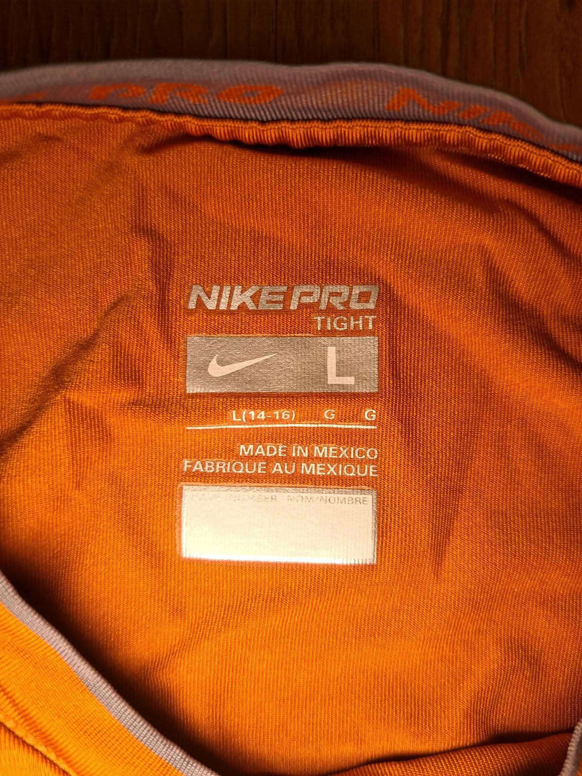 Nike Nike Pro Athletic Shirt Boy Large 14-16 Orange White Fit Size ONE SIZE - 2 Thumbnail