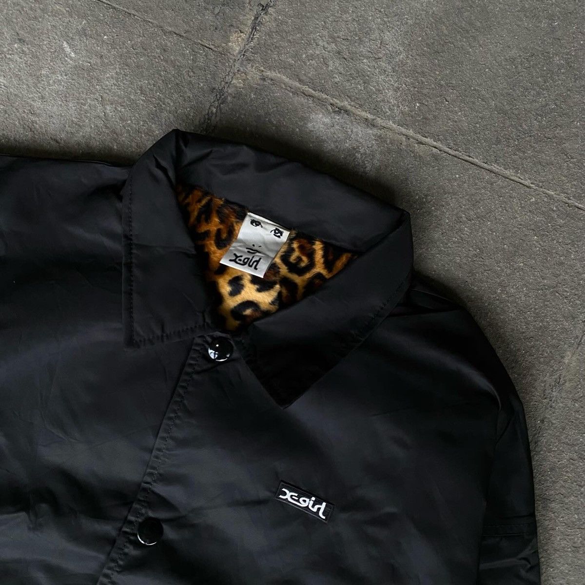Japanese Brand × Vintage Xgirl Leopard Fur Lined Coach Jacket Size US L / EU 52-54 / 3 - 3 Thumbnail