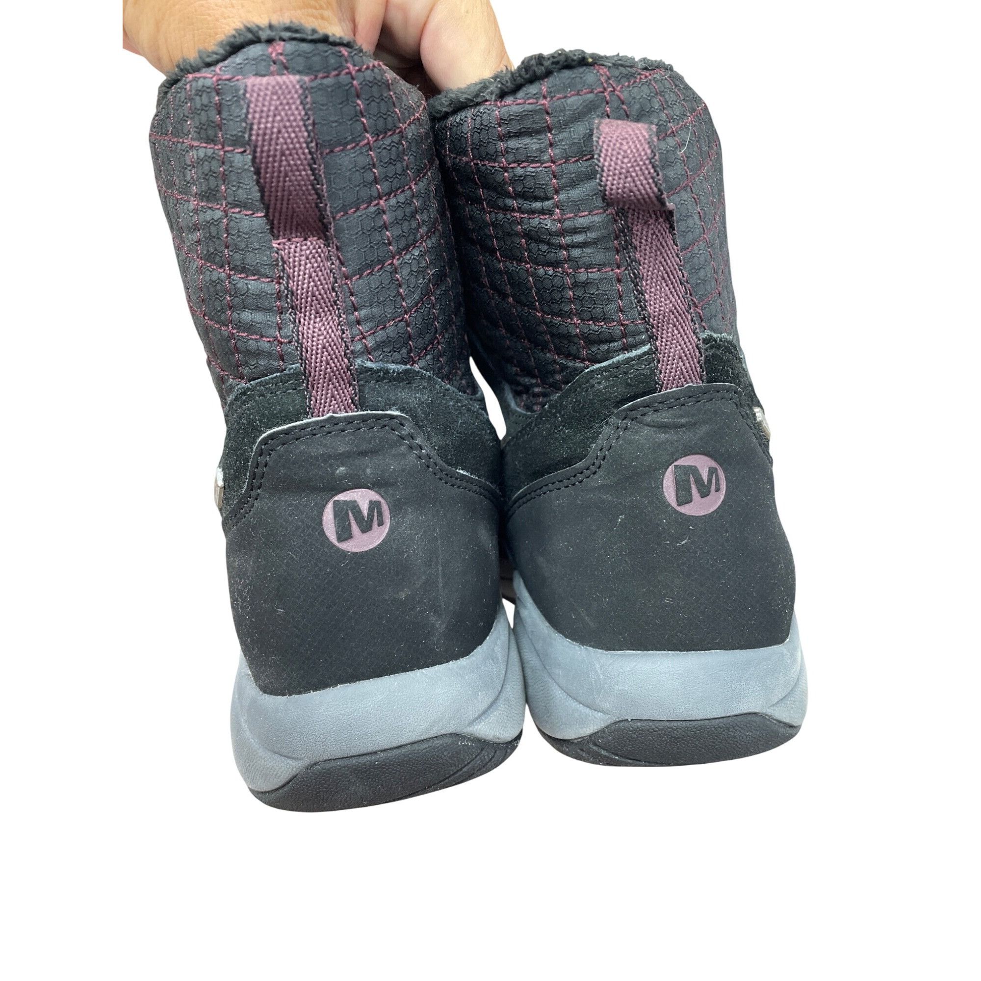 Merrell Merrell Black Womens Waterproof Insulated Suede Ankle Boots Size US 10 / IT 40 - 8 Thumbnail