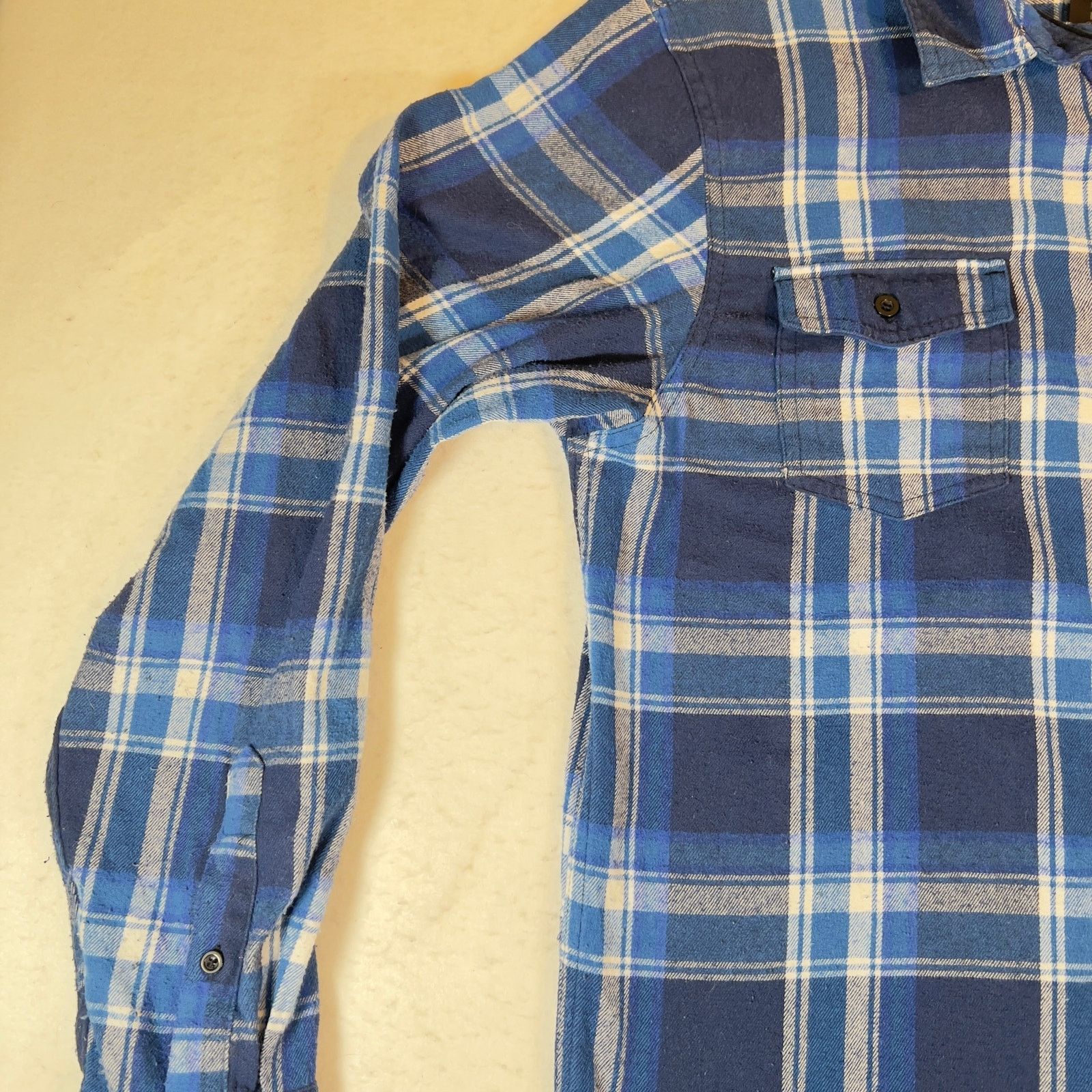 Burnside Burnside Flannel Shirt Mens Med Blue Plaid Barley's Backyard Size US M / EU 48-50 / 2 - 7 Thumbnail